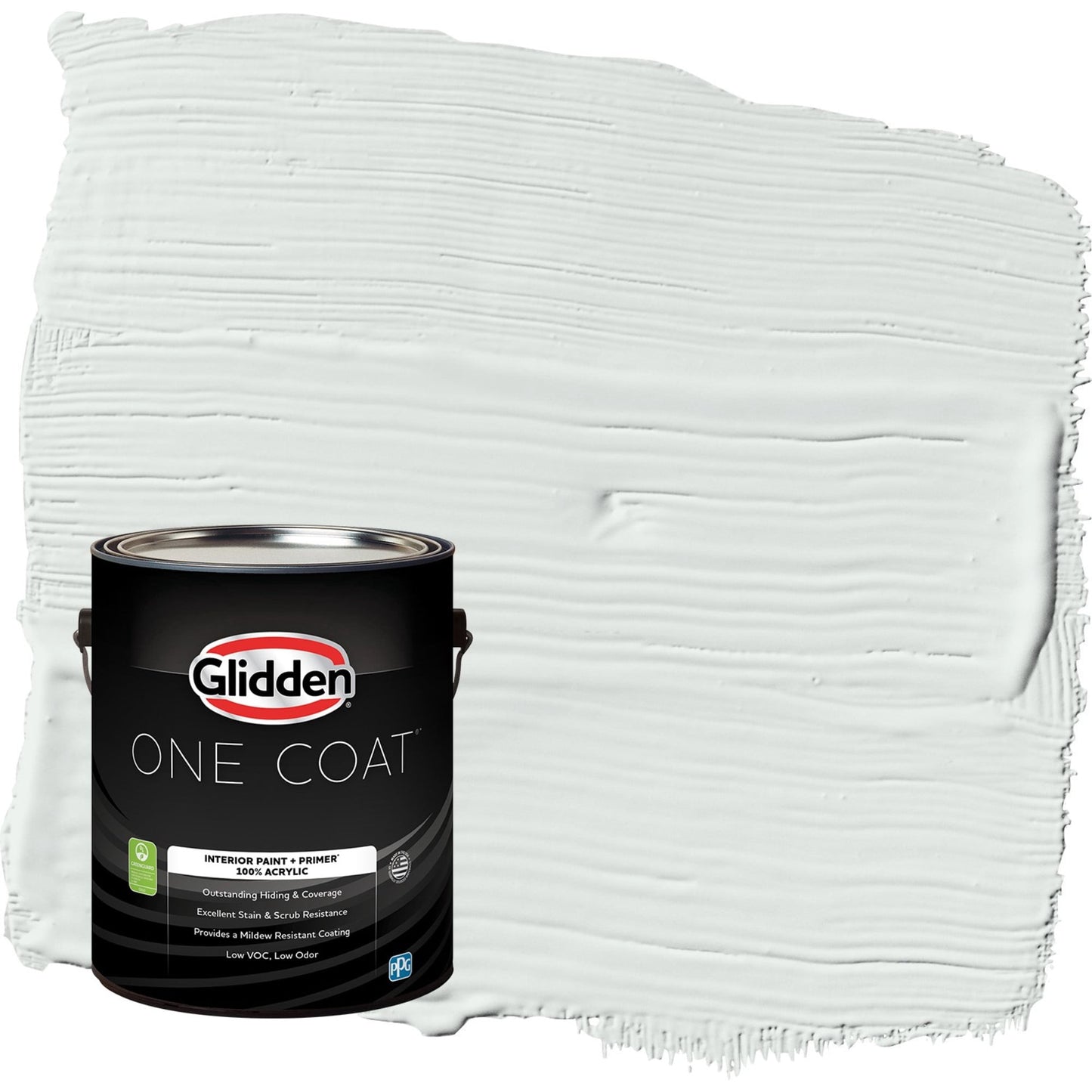 Glidden One Coat Icy Bay / Off-White Flat Interior Paint with Primer, 1 Gallon