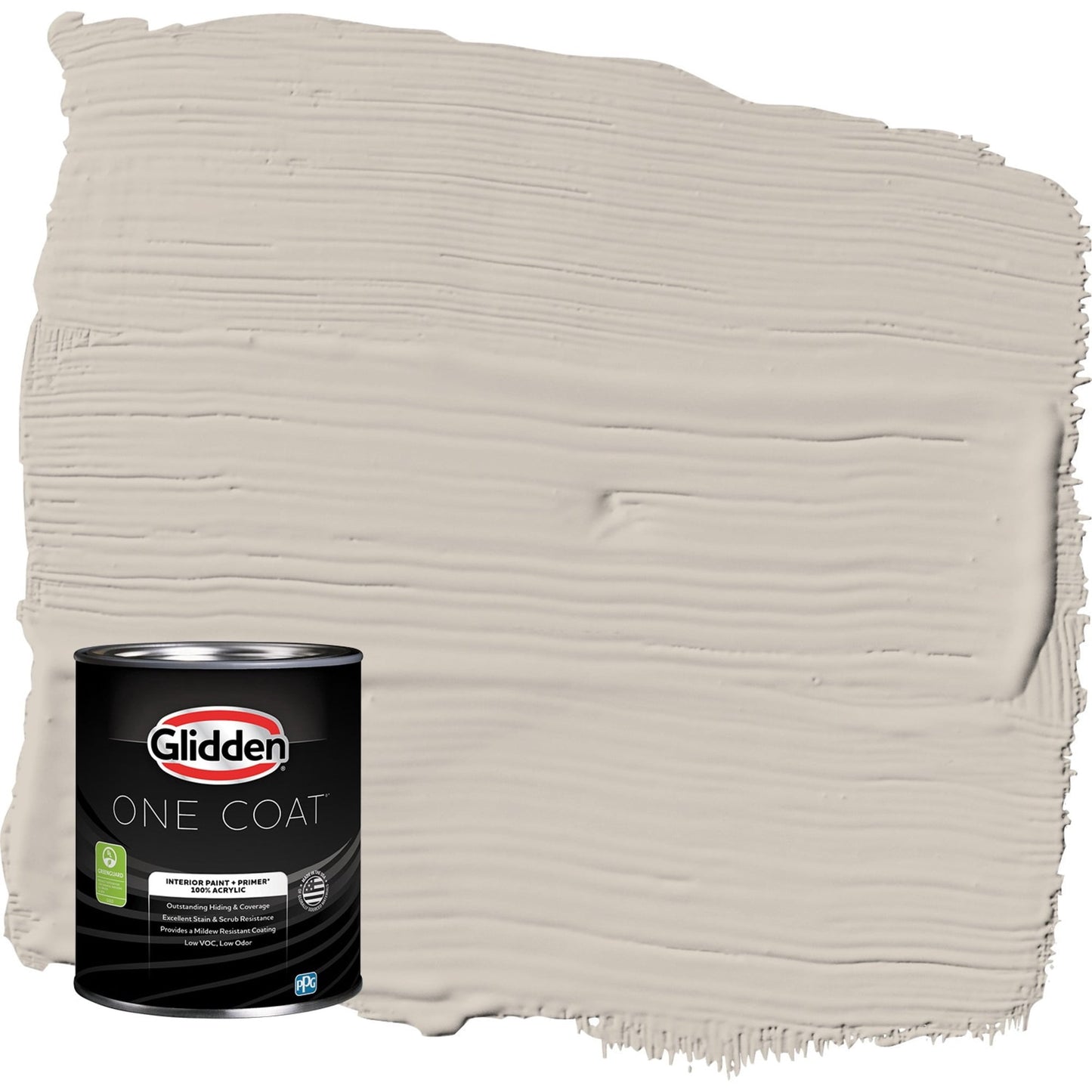 Glidden One Coat Intuitive / Beige Flat Interior Paint with Primer, 1 Quart