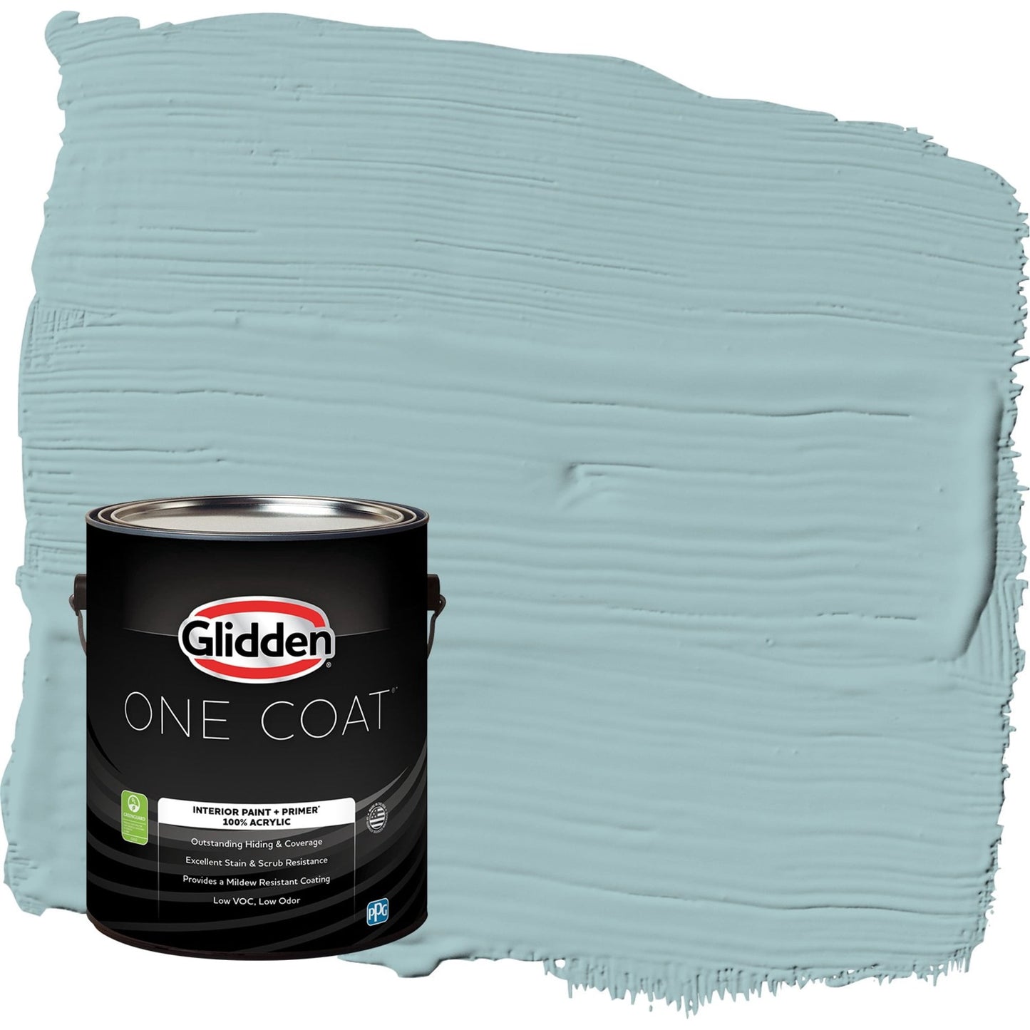 Glidden One Coat Lazy River / Blue Eggshell Interior Paint with Primer, 1 Gallon