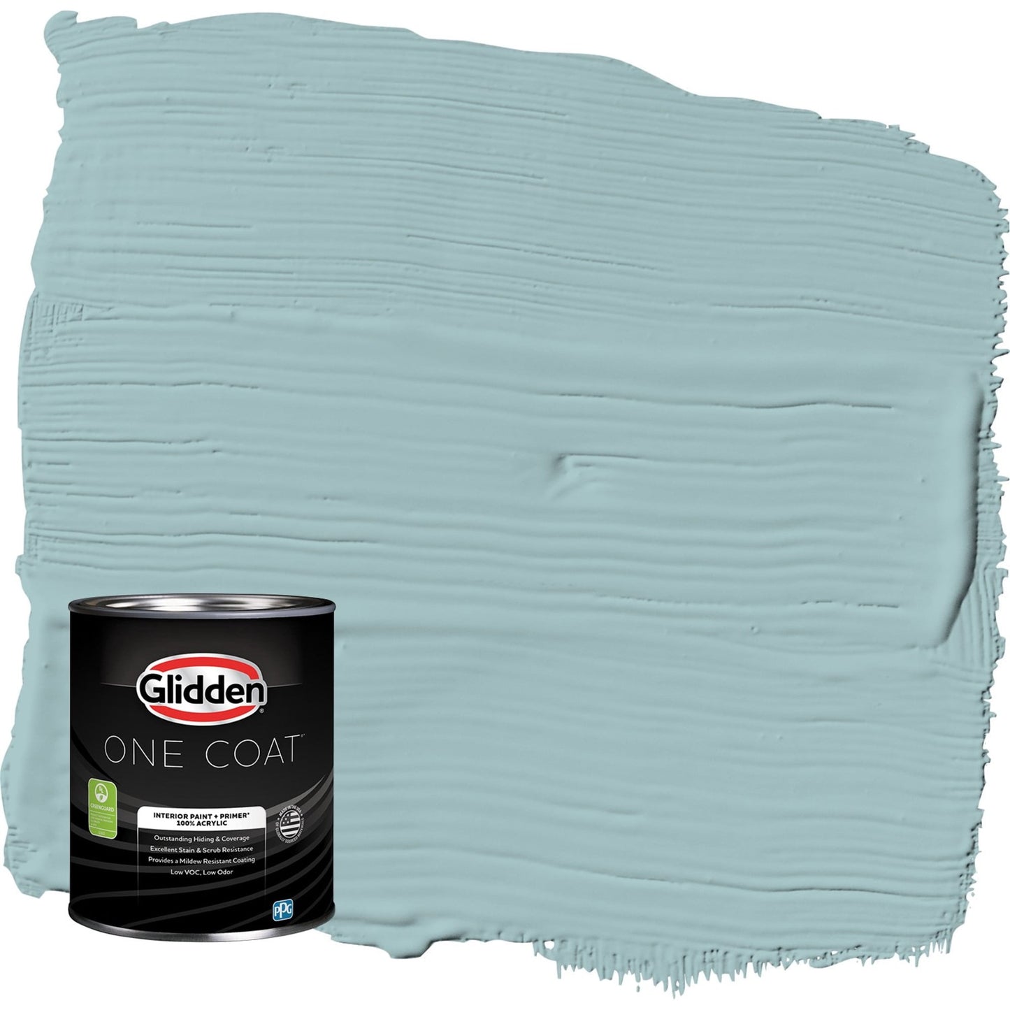 Glidden One Coat Lazy River / Blue Flat Interior Paint with Primer, 1 Quart