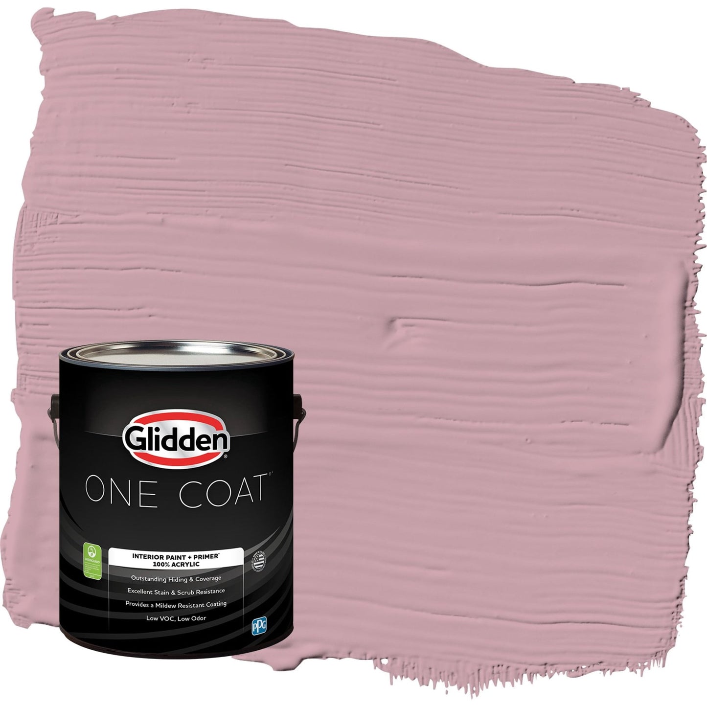 Glidden One Coat Lighthearted Rose / Purple Eggshell Interior Paint with Primer, 1 Gallon