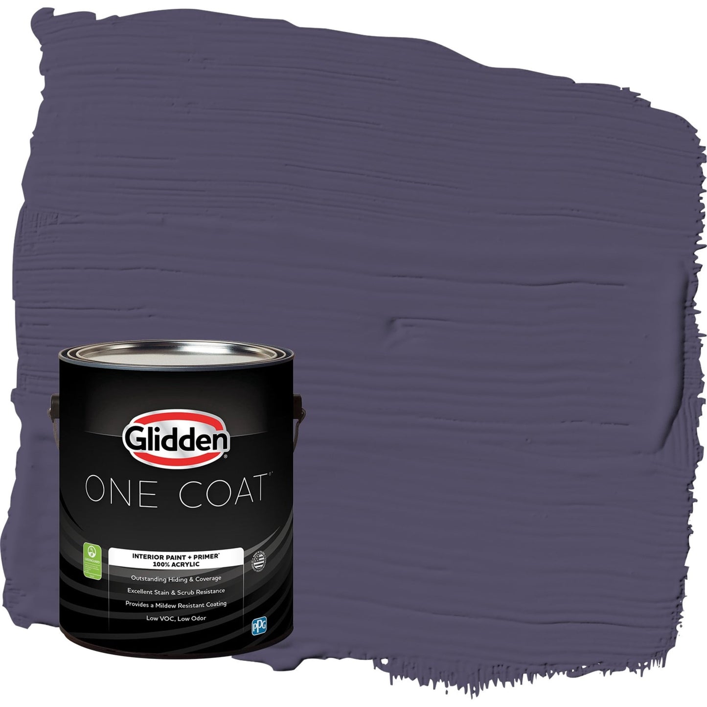 Glidden One Coat Magic Spell / Purple Eggshell Interior Paint with Primer, 1 Gallon