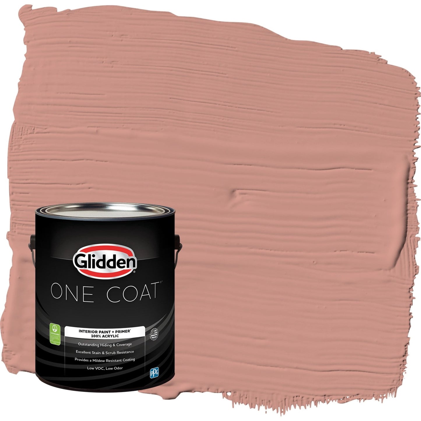 Glidden One Coat Long Weekend / Orange Semi-Gloss Interior Paint with Primer, 1 Gallon