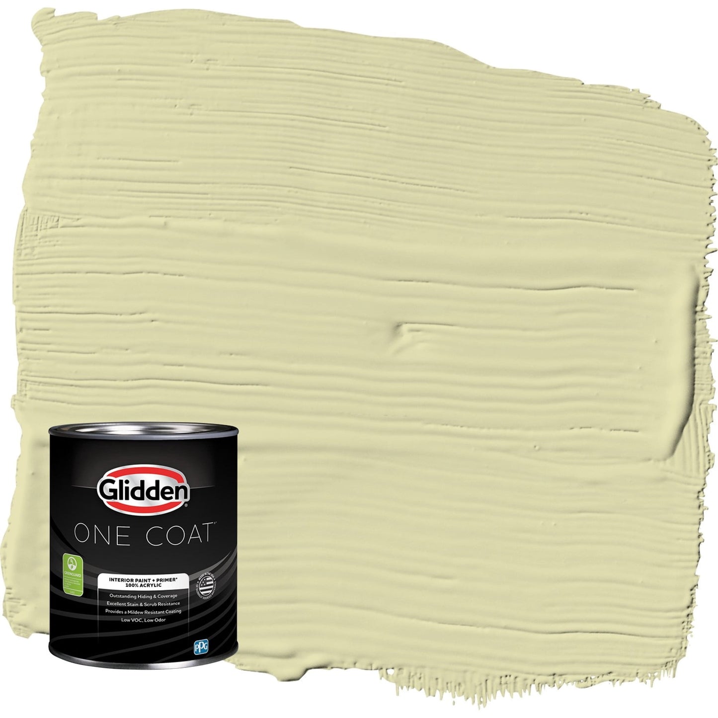 Glidden One Coat Misty Moor / Green Flat Interior Paint with Primer, 1 Quart