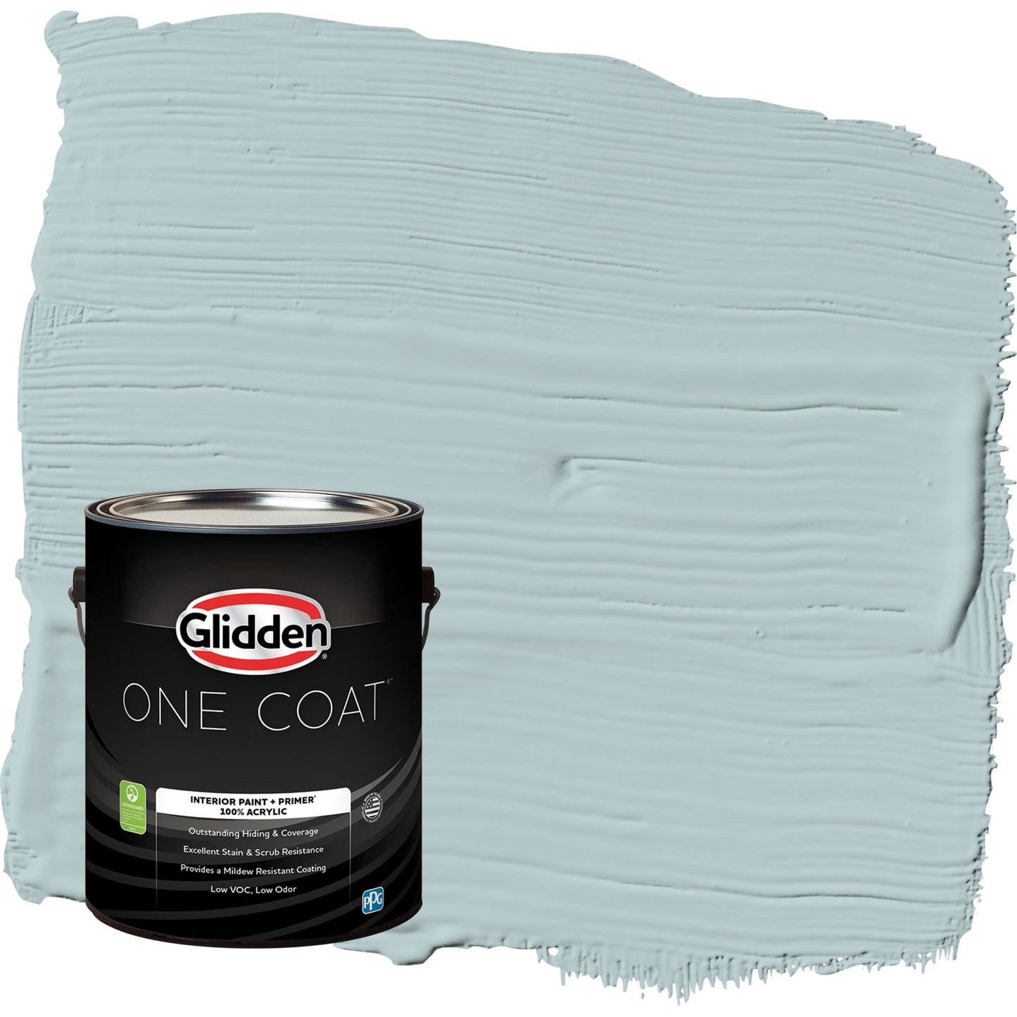 Glidden One Coat Misty Surf / Blue Flat Interior Paint with Primer, 1 Gallon