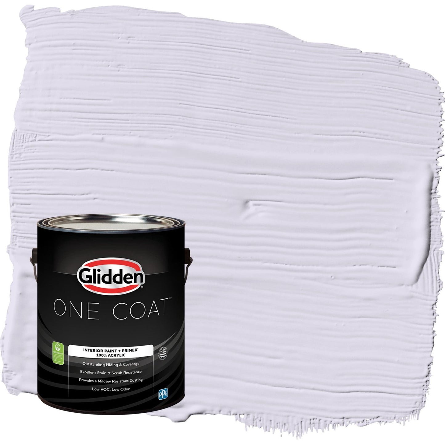 Glidden One Coat Misty Violet / Purple Flat Interior Paint with Primer, 1 Gallon