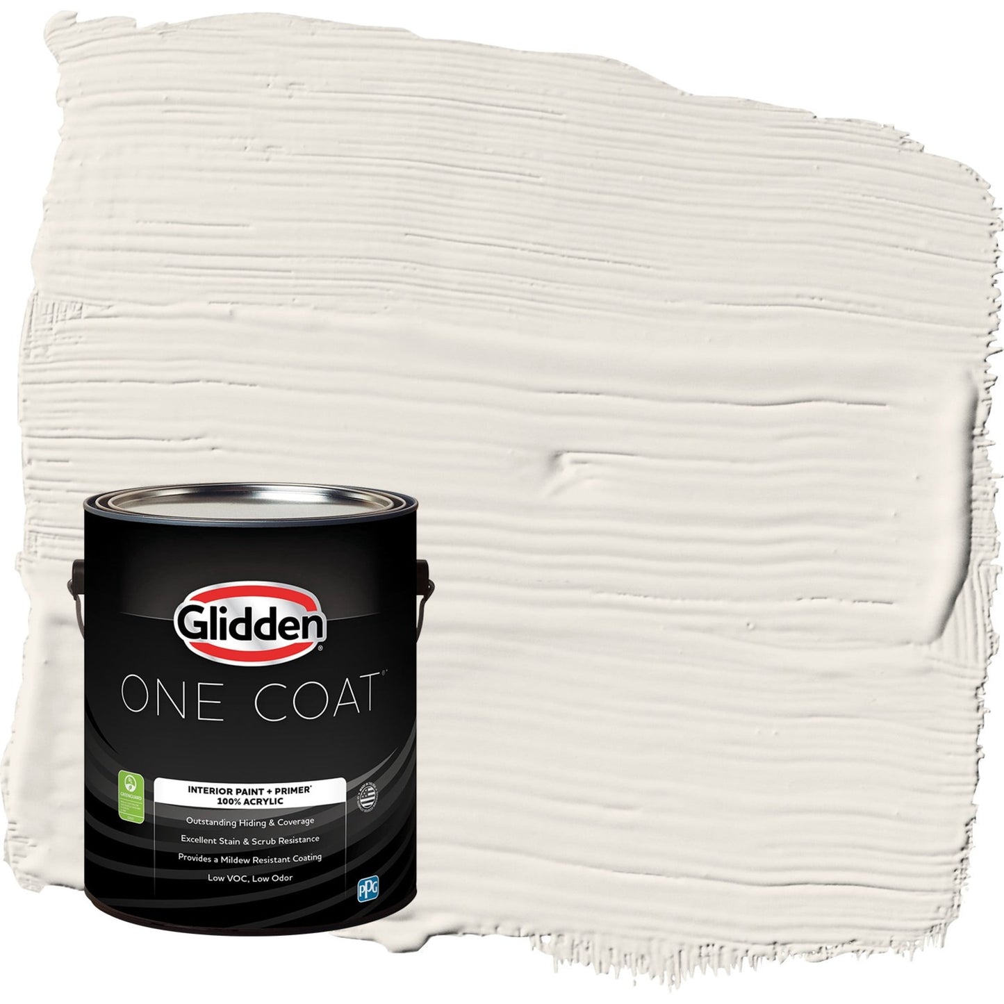 Glidden One Coat Mountain Gray / Gray Eggshell Interior Paint with Primer, 1 Gallon