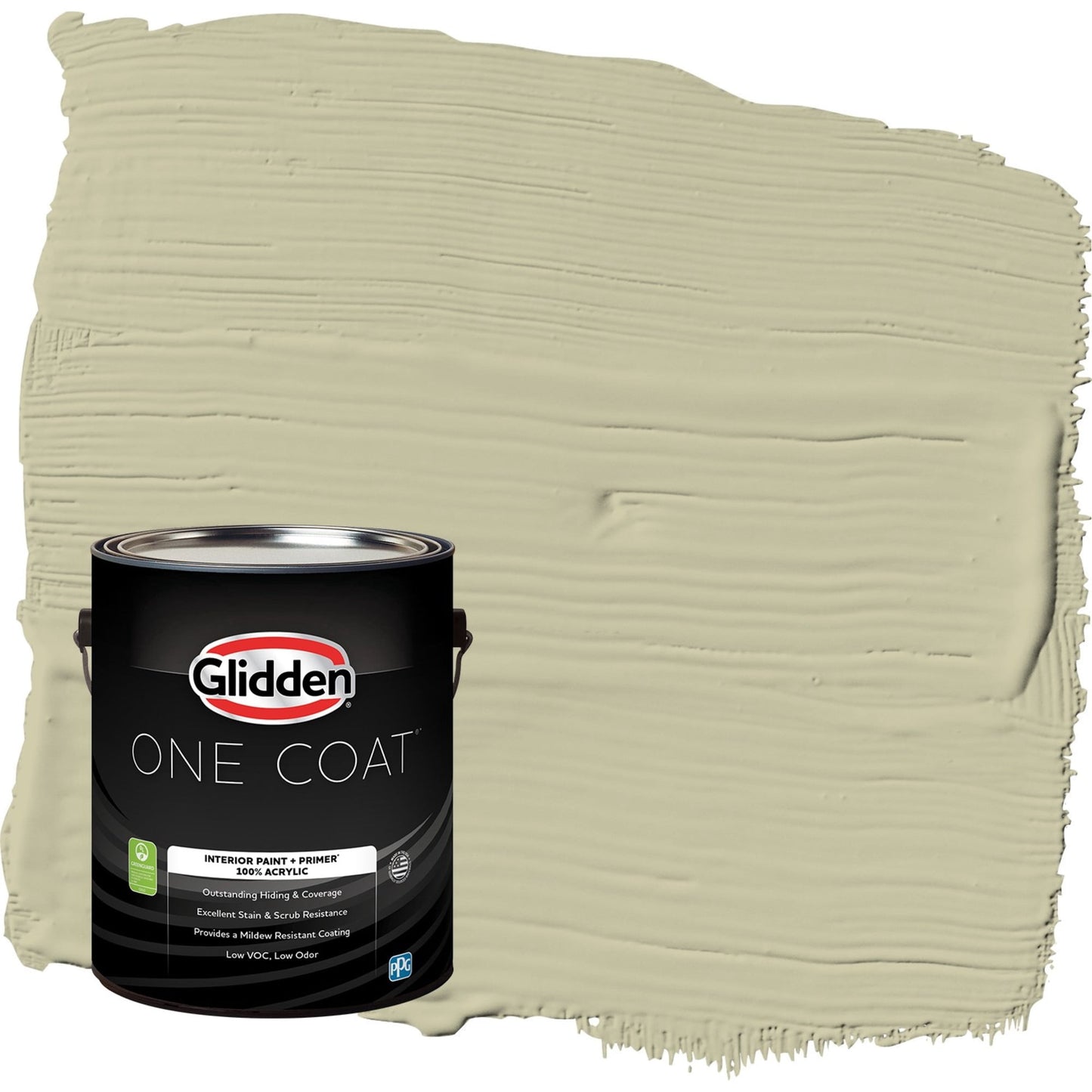 Glidden One Coat Northern Landscape / Green Eggshell Interior Paint with Primer, 1 Gallon