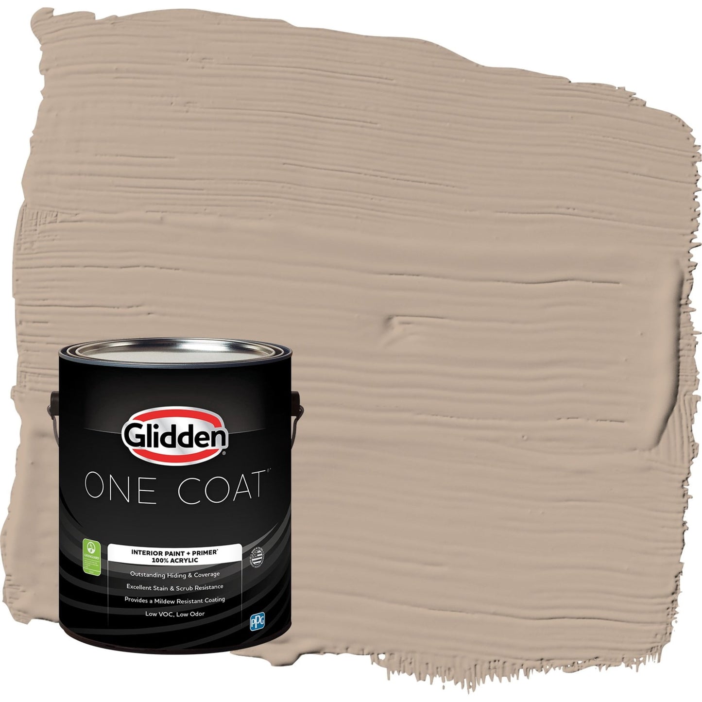 Glidden One Coat Notorious / Brown Semi-Gloss Interior Paint with Primer, 1 Gallon