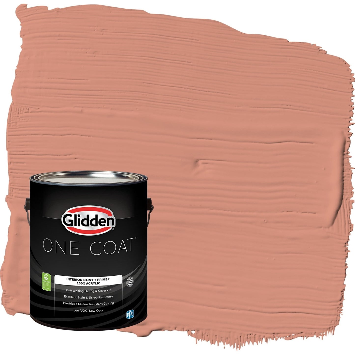 Glidden One Coat Orange Essential / Orange Flat Interior Paint with Primer, 1 Gallon