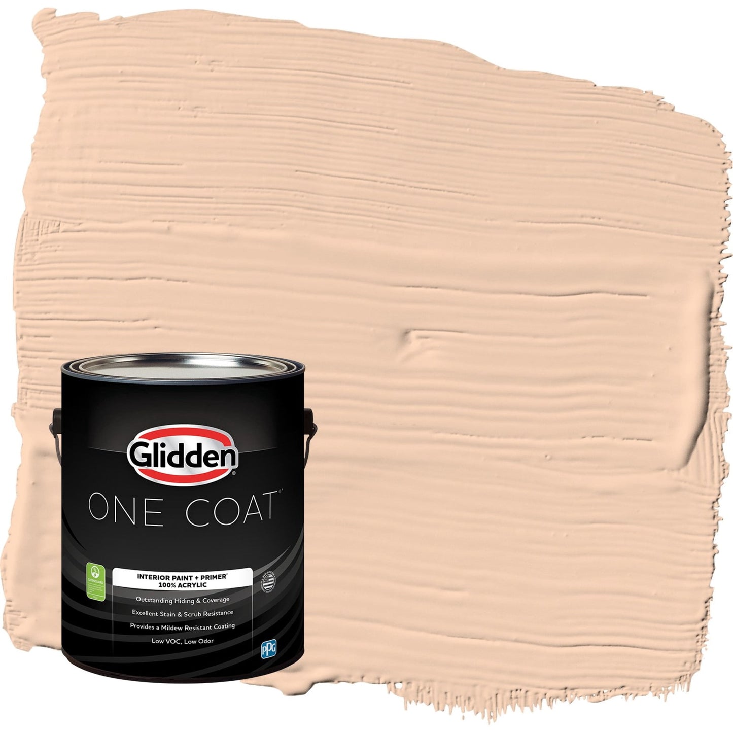 Glidden One Coat Peach Darling / Orange Eggshell Interior Paint with Primer, 1 Gallon