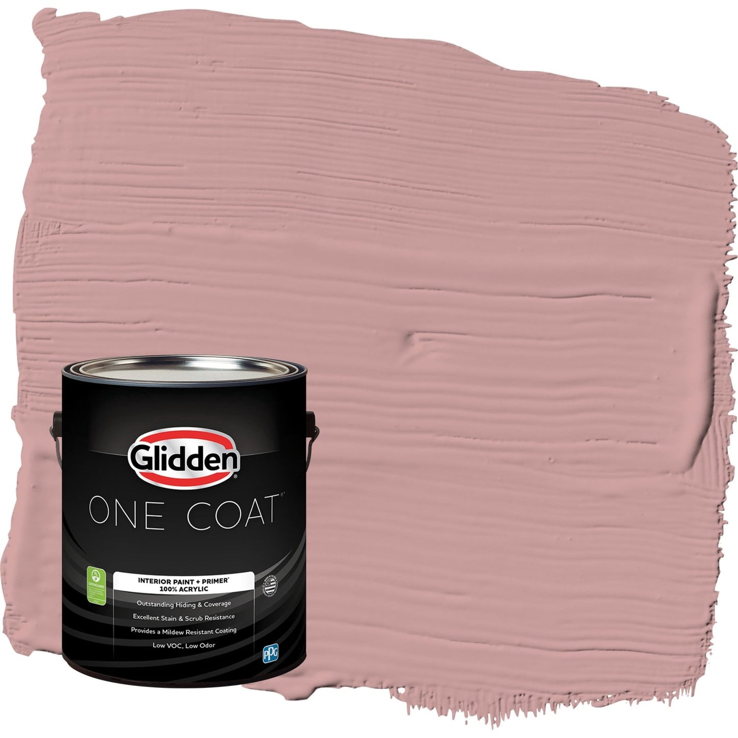 Glidden One Coat Pepperberry / Pink Eggshell Interior Paint with Primer, 1 Gallon