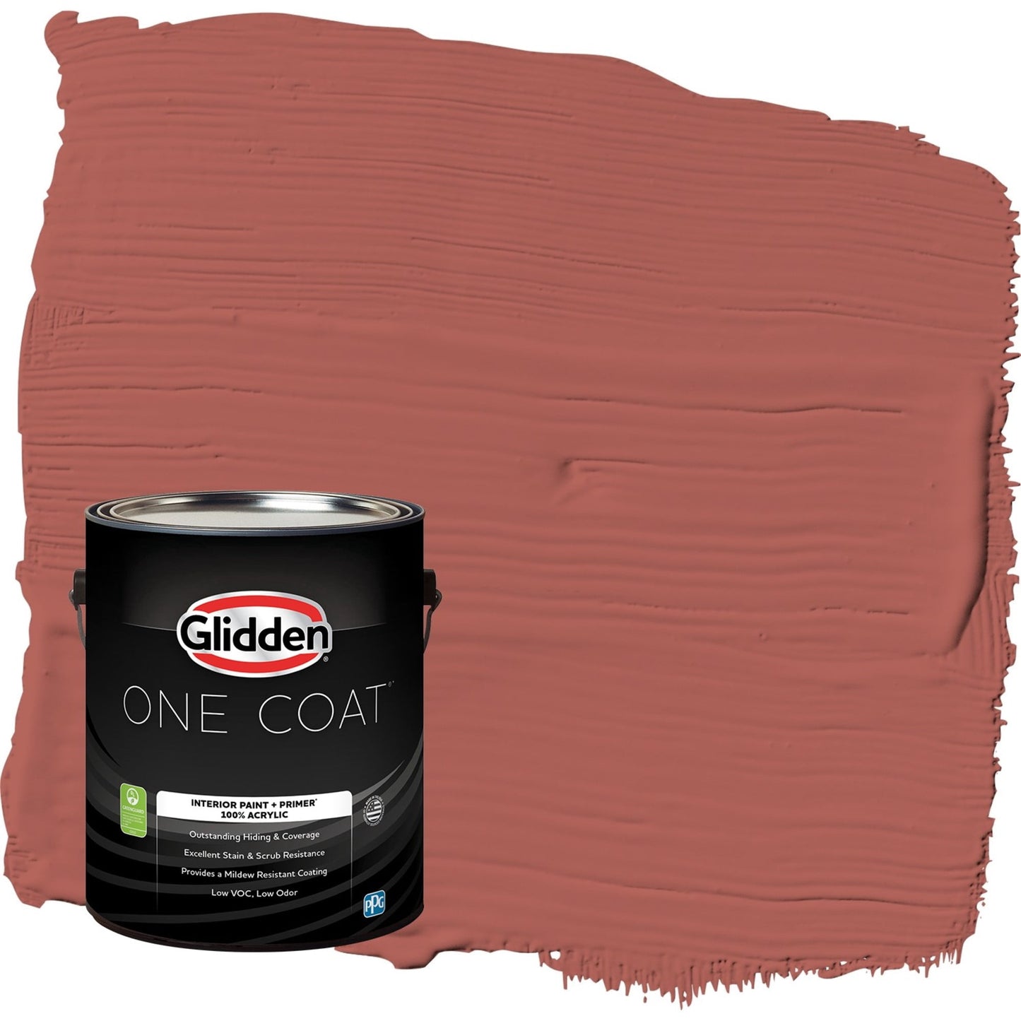 Glidden One Coat Pizza Pie / Red Eggshell Interior Paint with Primer, 1 Gallon