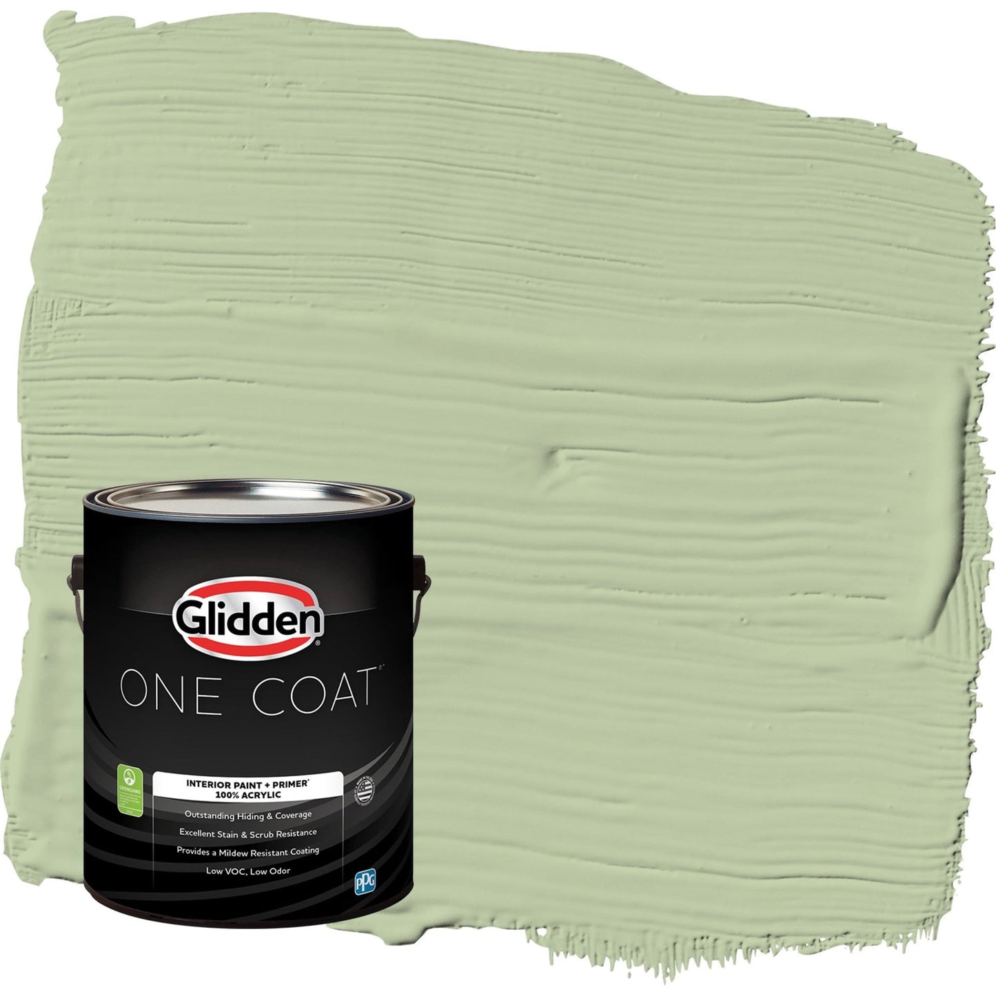 Glidden One Coat Quaking Grass / Green Eggshell Interior Paint with Primer, 1 Gallon