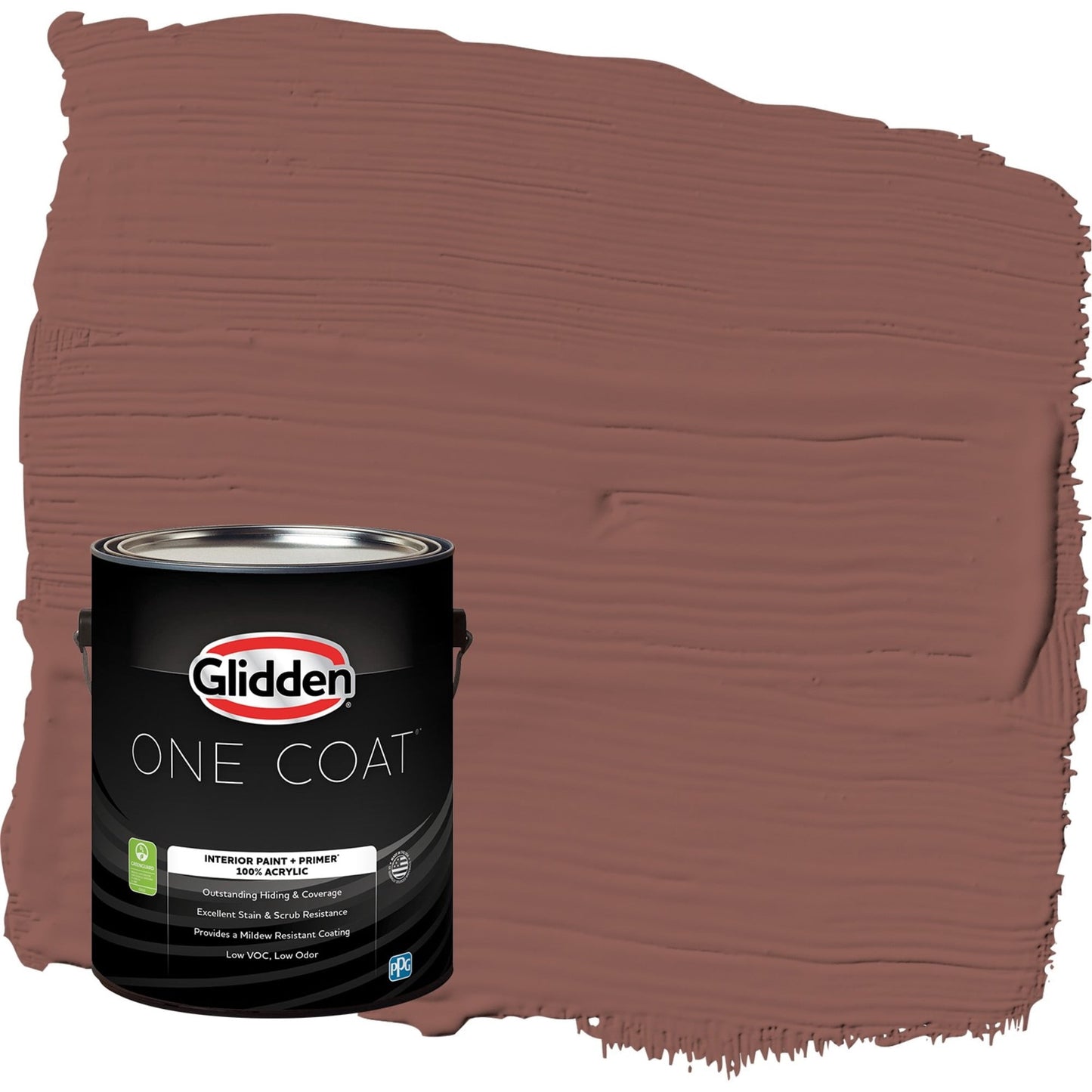 Glidden One Coat Raspberry Truffle / Red Flat Interior Paint with Primer, 1 Gallon