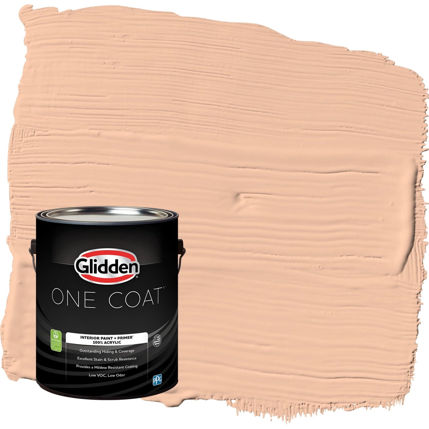 Glidden One Coat Siesta / Orange Flat Interior Paint with Primer, 1 Gallon