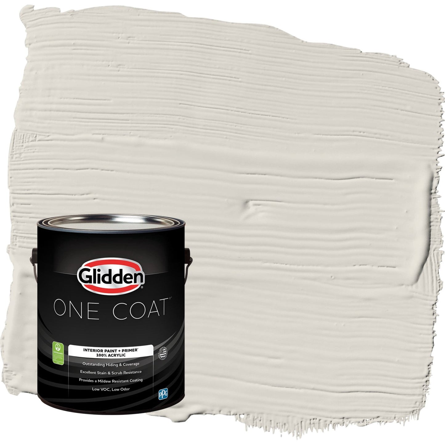 Glidden One Coat Silent Smoke / Beige Semi-Gloss Interior Paint with Primer, 1 Gallon