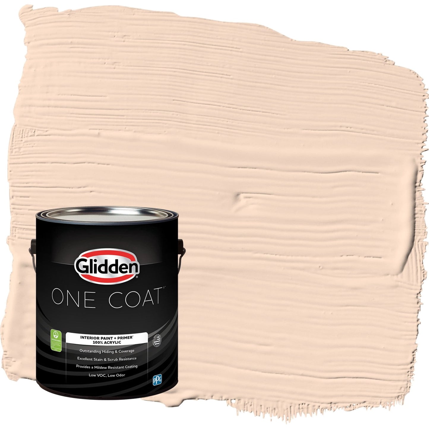 Glidden One Coat Sourpatch Peach / Orange Semi-Gloss Interior Paint with Primer, 1 Gallon