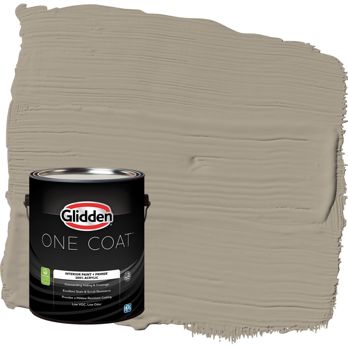 Glidden One Coat Stonehenge Greige / Gray Eggshell Interior Paint with Primer, 1 Gallon