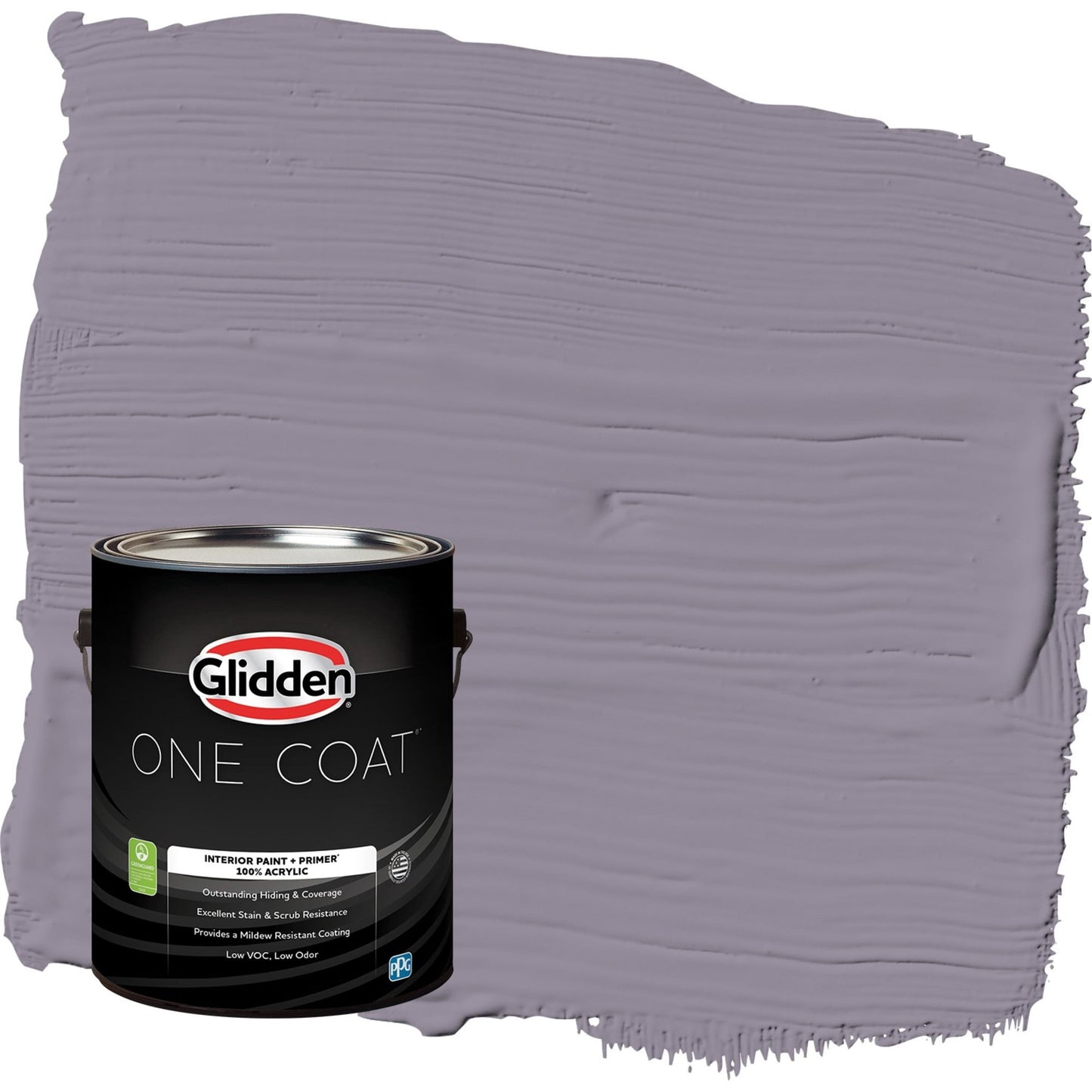 Glidden One Coat Tin Lizzie / Purple Flat Interior Paint with Primer, 1 Gallon