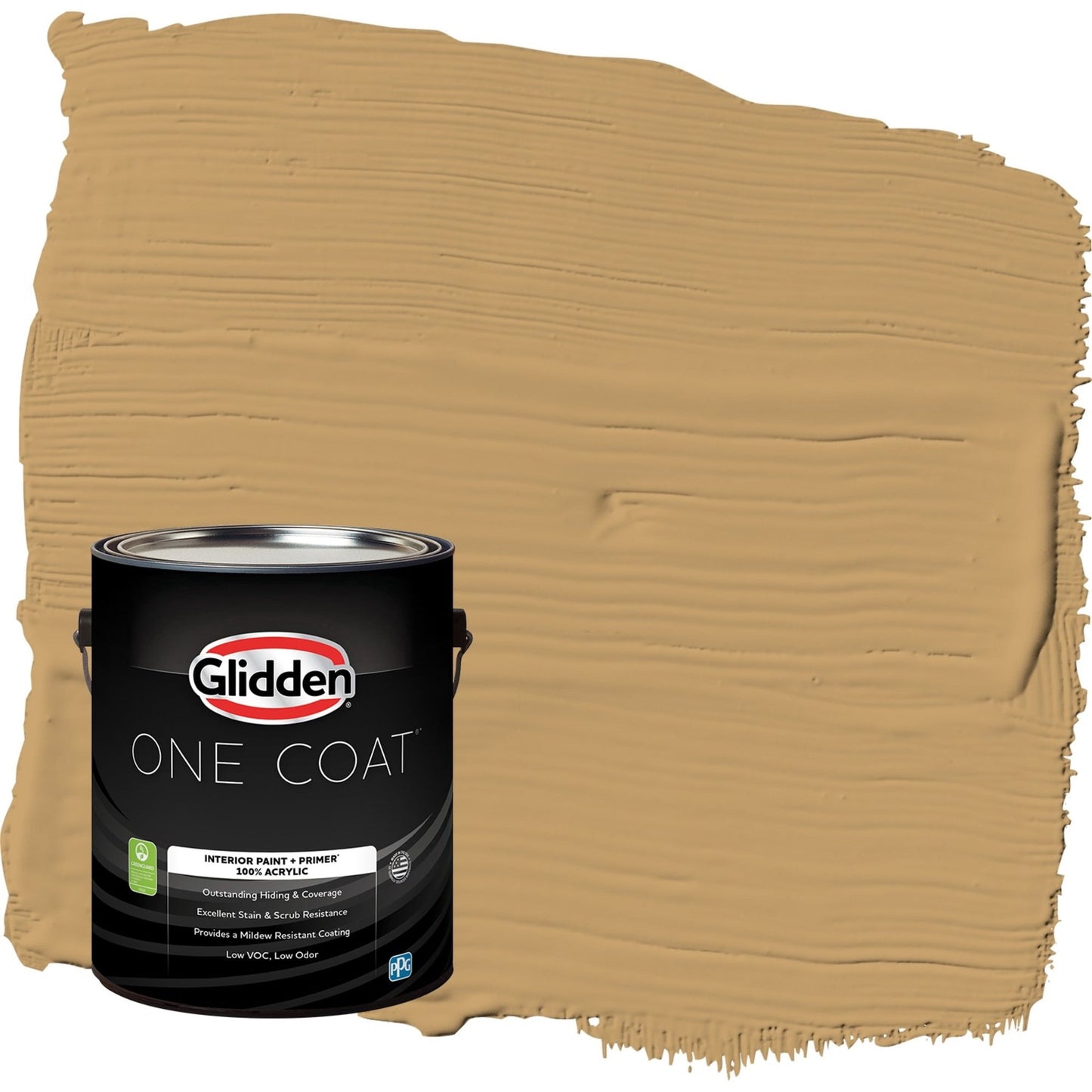 Glidden One Coat Welcome Home / Yellow Eggshell Interior Paint with Primer, 1 Gallon