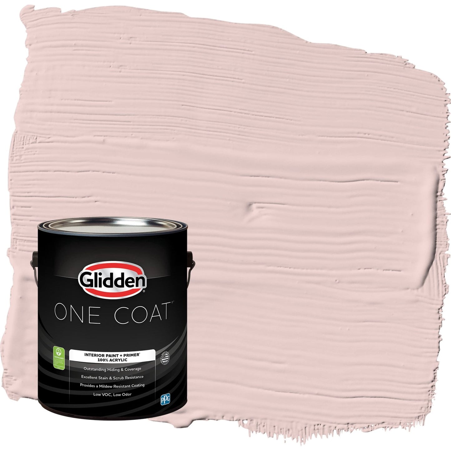 Glidden One Coat Whirligig / Pink Eggshell Interior Paint with Primer, 1 Gallon
