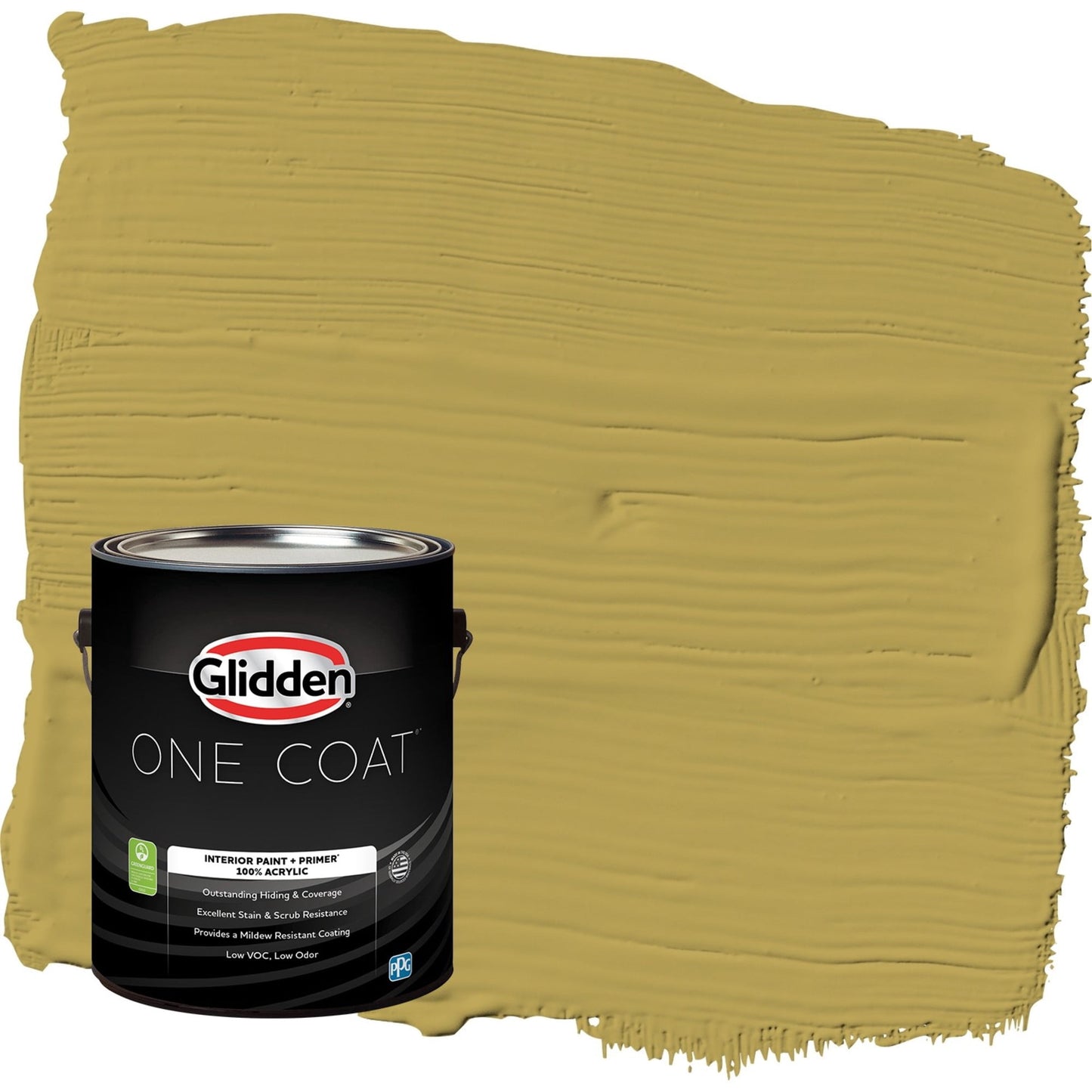 Glidden One Coat Woolen Mittens / Green Semi-Gloss Interior Paint with Primer, 1 Gallon