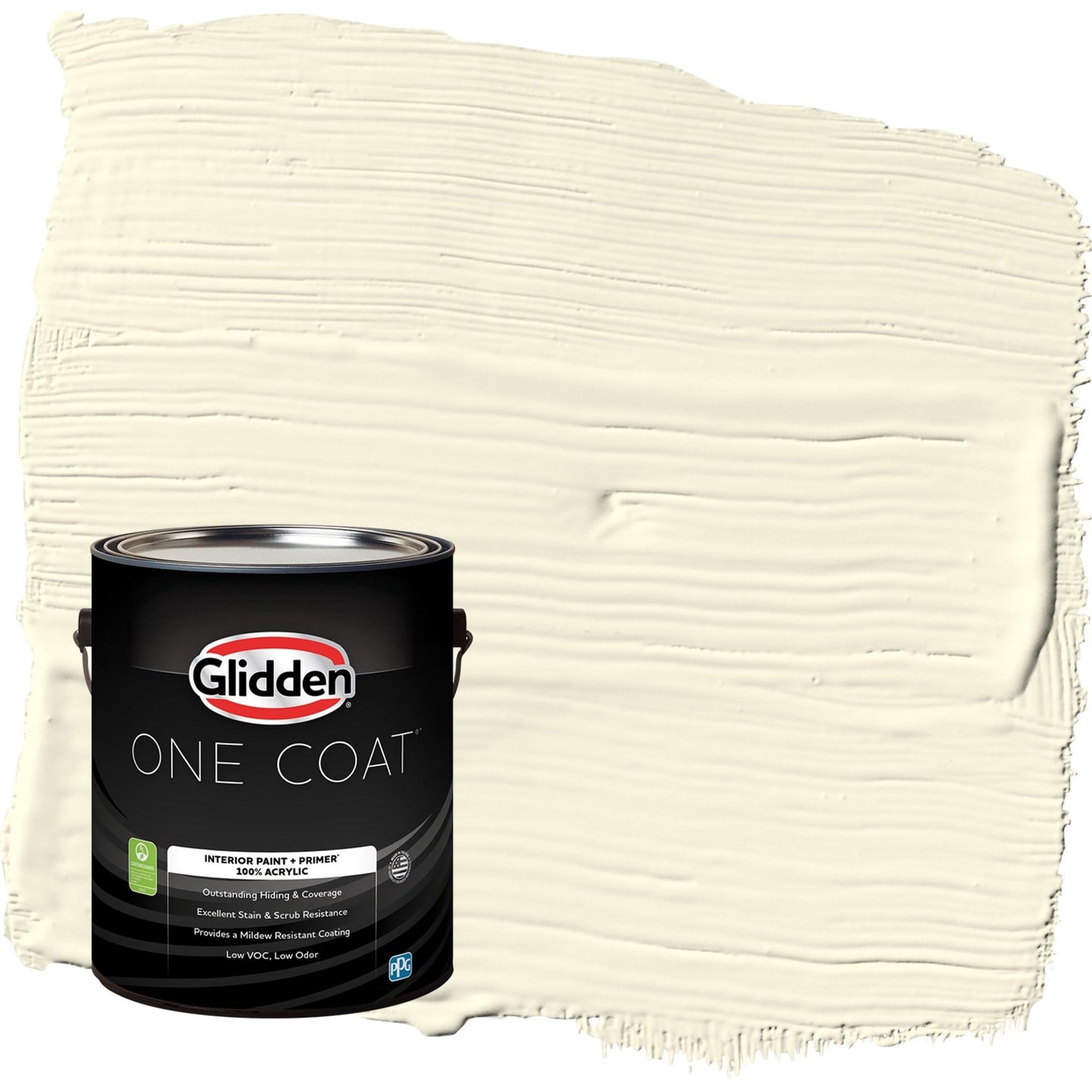 Glidden One Coat Lotus Flower / Yellow Eggshell Interior Paint with Primer, 1 Gallon