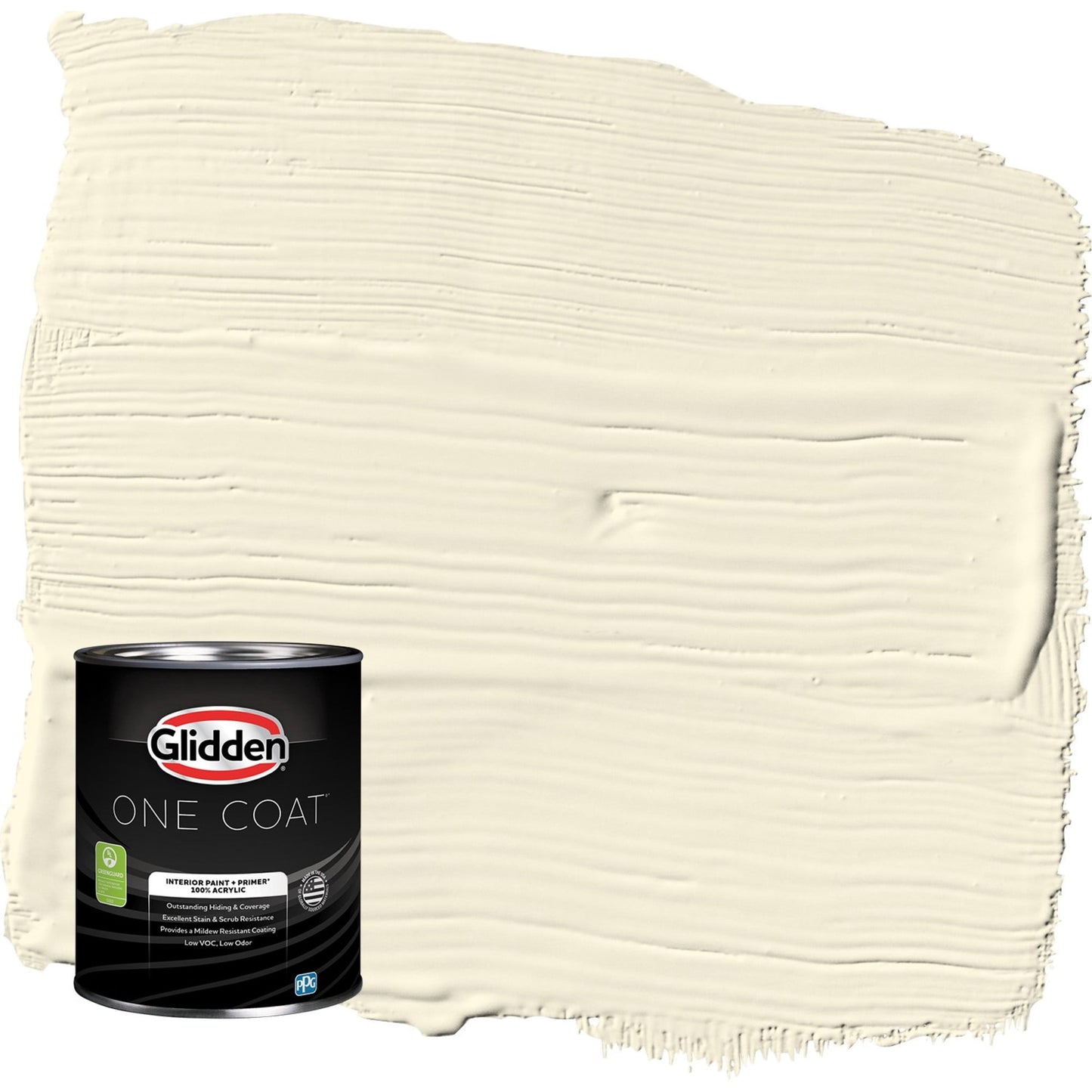 Glidden One Coat Mesa Beige / Yellow Eggshell Interior Paint with Primer, 1 Quart