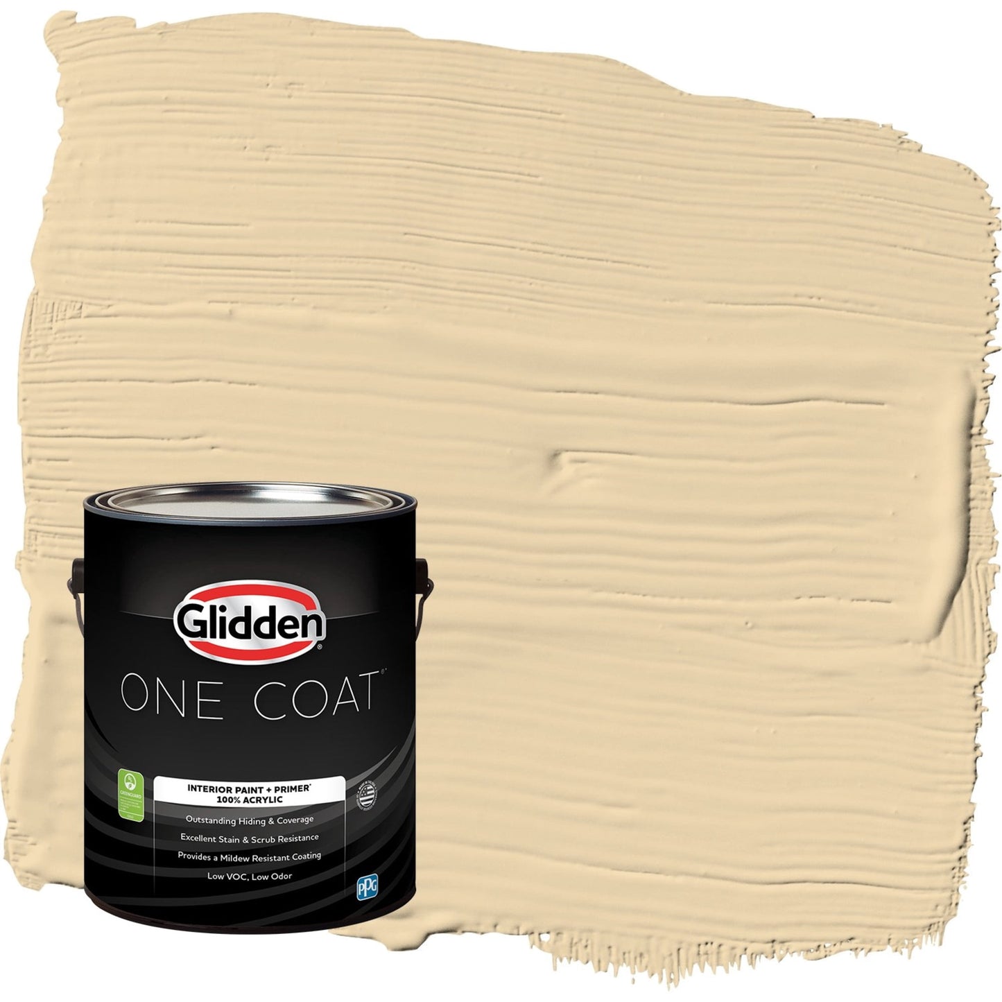 Glidden One Coat Tuscan Bread / Beige Eggshell Interior Paint with Primer, 1 Gallon