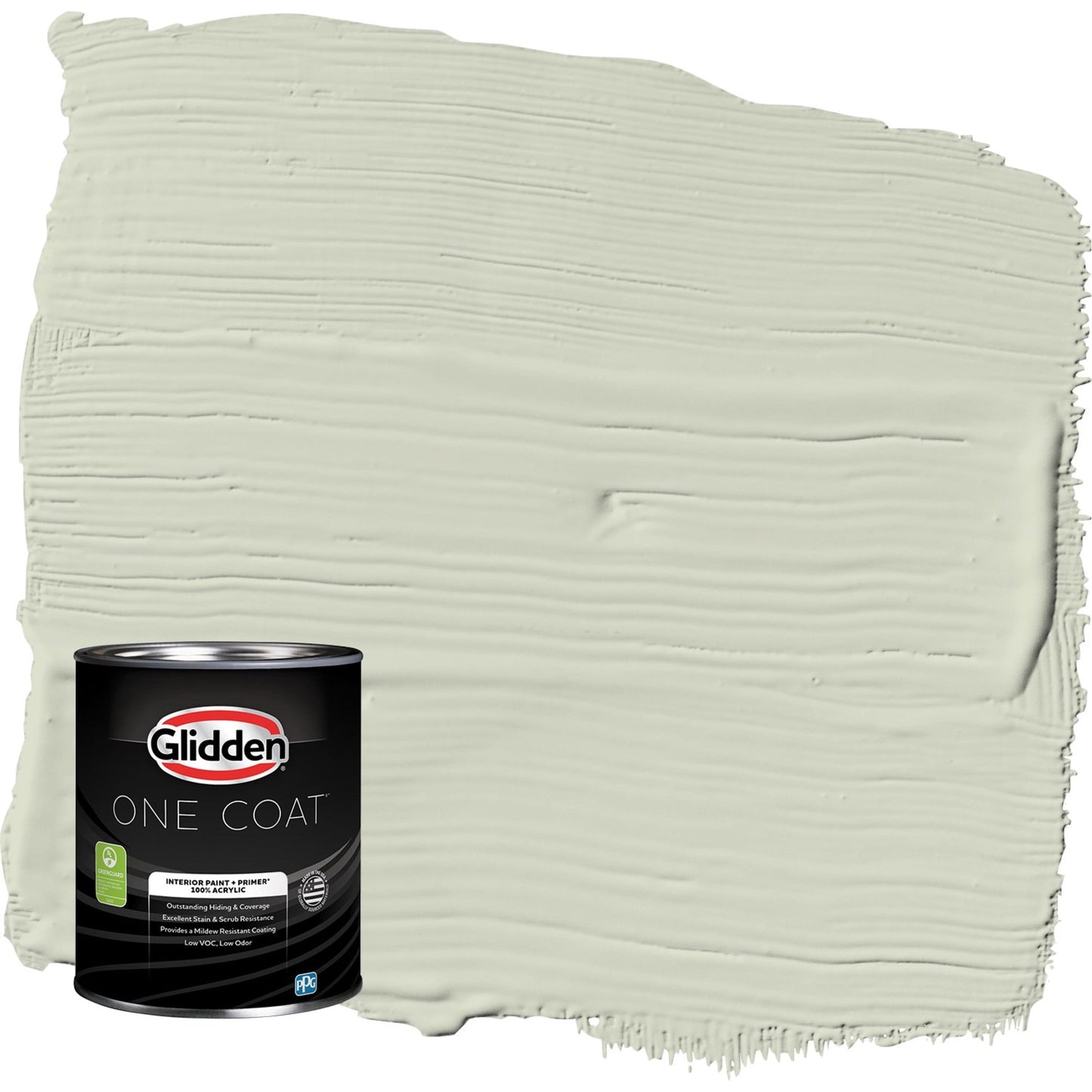 Glidden One Coat White Sage / Green Eggshell Interior Paint with Primer, 1 Quart