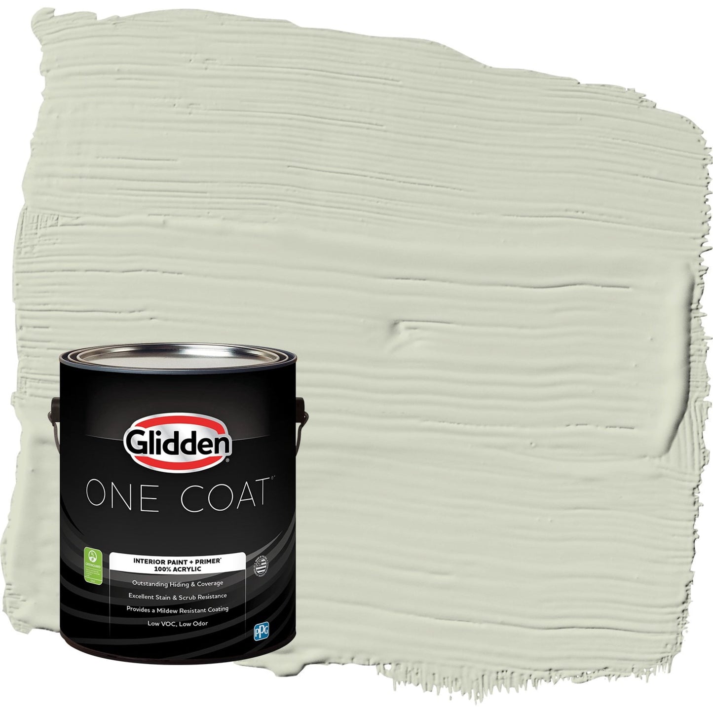 Glidden One Coat White Sage / Green Flat Interior Paint with Primer, 1 Gallon