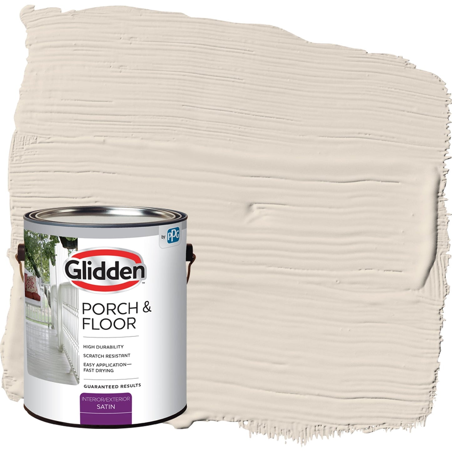 Glidden Porch & Floor 1 gal. Maybe Mushroom Satin Interior/Exterior Paint with Primer