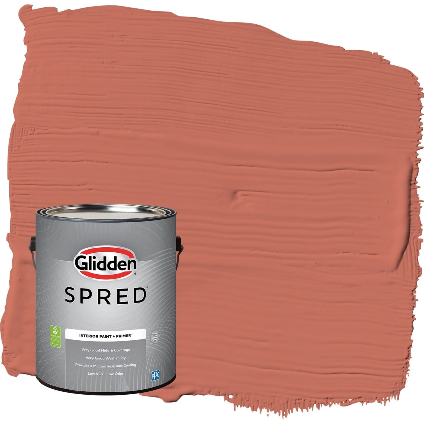 Glidden Spred Cajun Spice / Orange, Eggshell Interior Paint with Primer, 1 Gallon