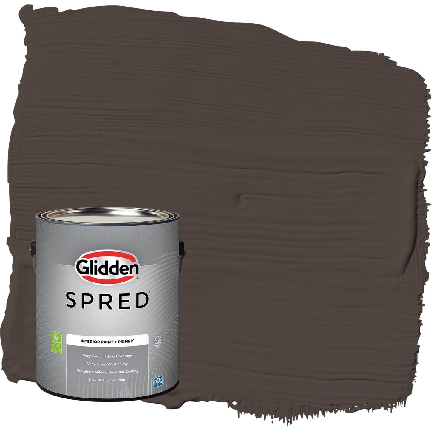 Glidden Spred Dark Granite / Brown, Eggshell Interior Paint with Primer, 1 Gallon