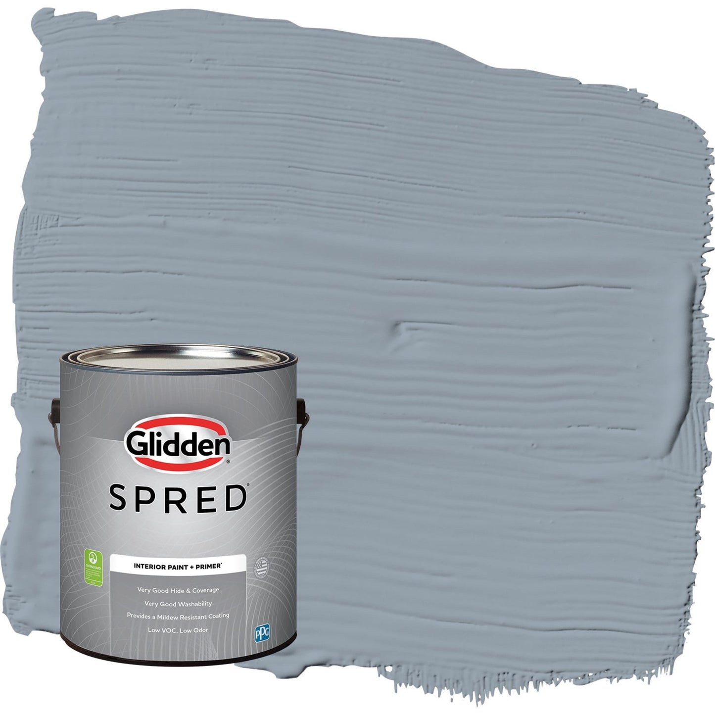 Glidden Spred Grab-N-Go Quicksilver / Blue, Eggshell Interior Paint with Primer, 1 Gallon