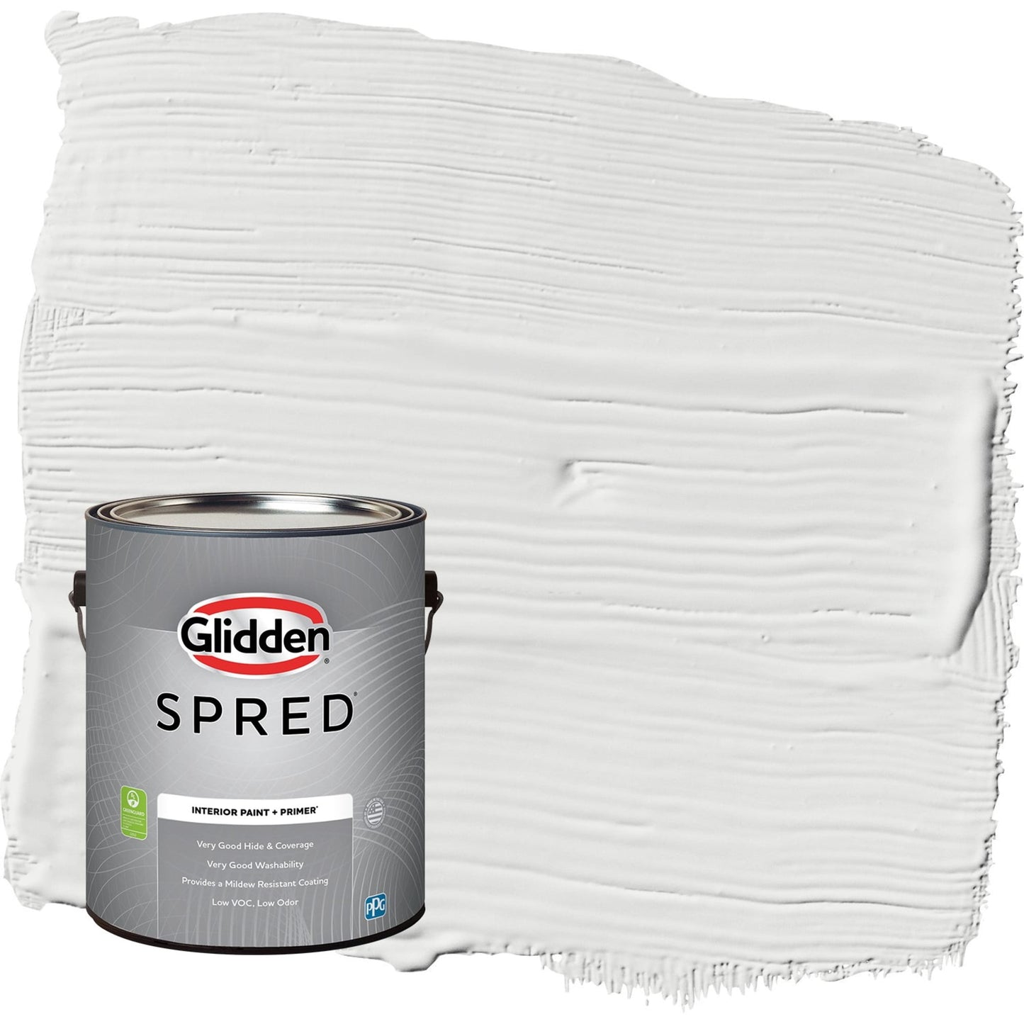 Glidden Spred Aria / White Flat Interior Paint with Primer, 1 Gallon