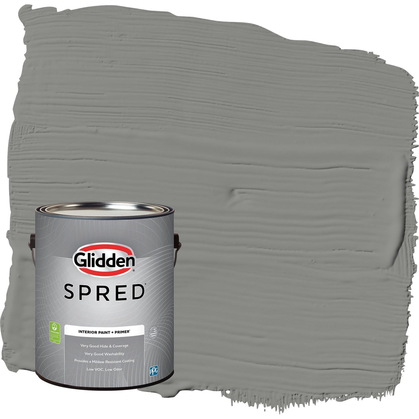 Glidden Spred Downpour / Grey, Semi-Gloss Interior Paint with Primer, 1 Gallon