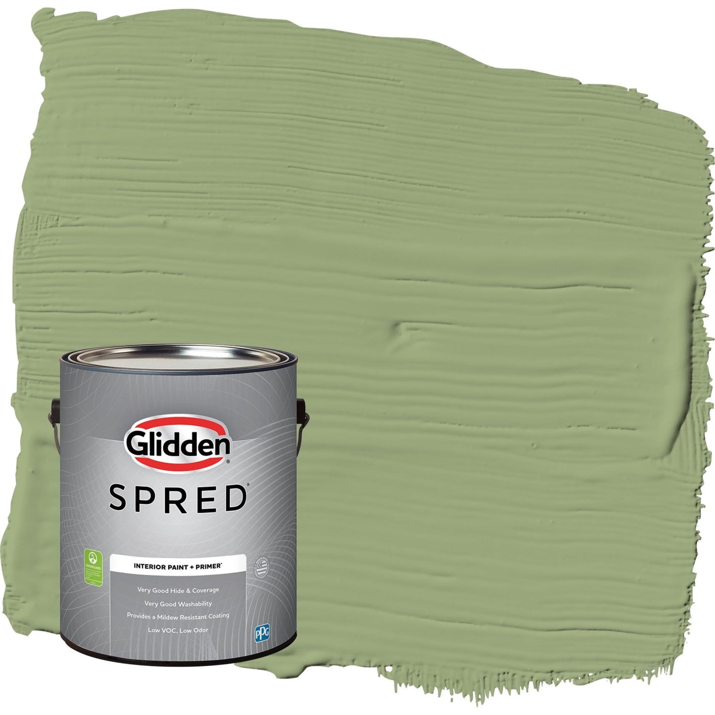 Glidden Spred Guacamole / Green, Eggshell Interior Paint with Primer, 1 Gallon
