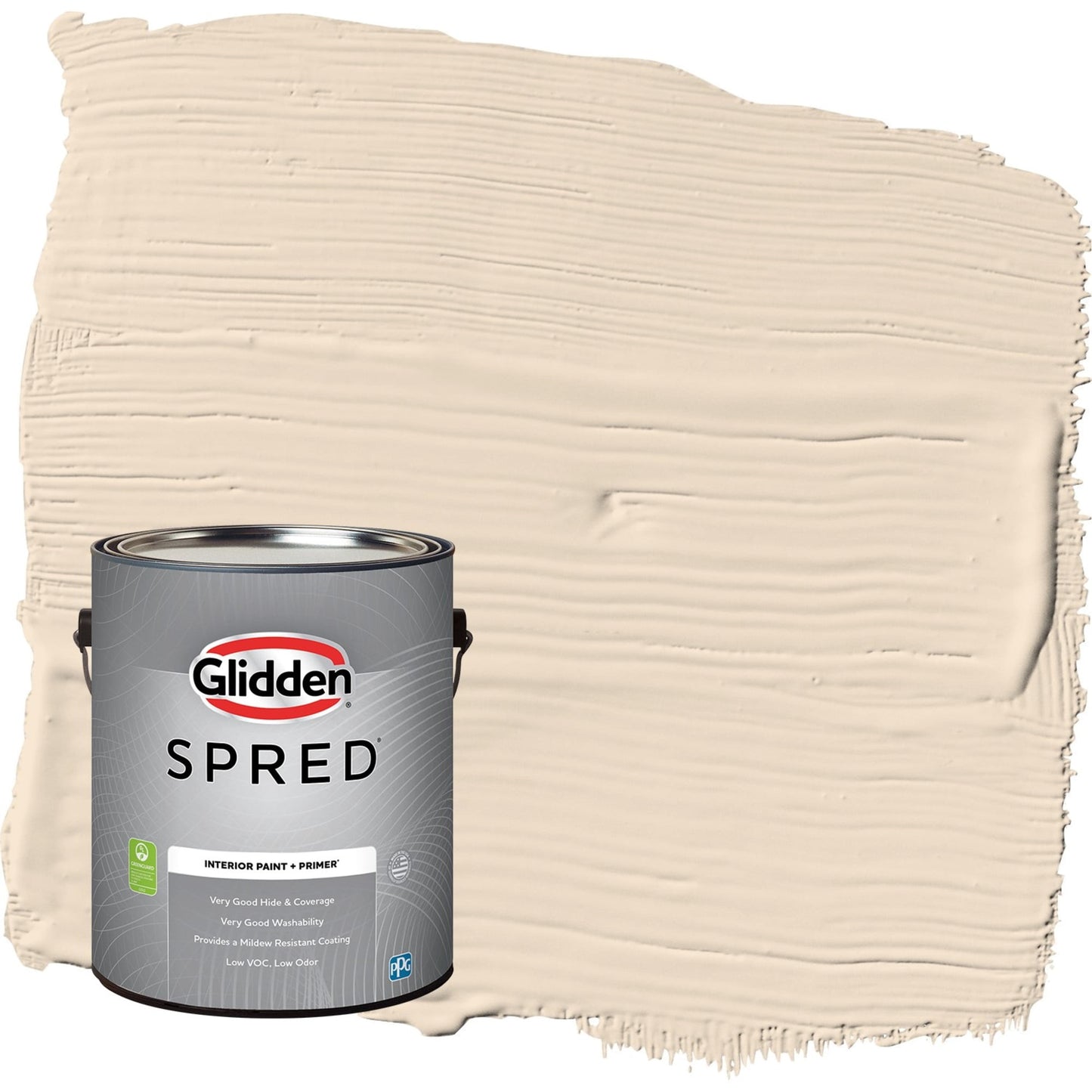 Glidden Spred Oatmeal Cookie / Beige, Eggshell Interior Paint with Primer, 1 Gallon