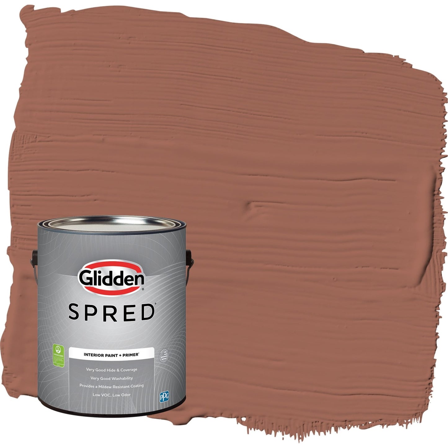 Glidden Spred Apple Brown Betty / Orange, Flat Interior Paint with Primer, 1 Gallon
