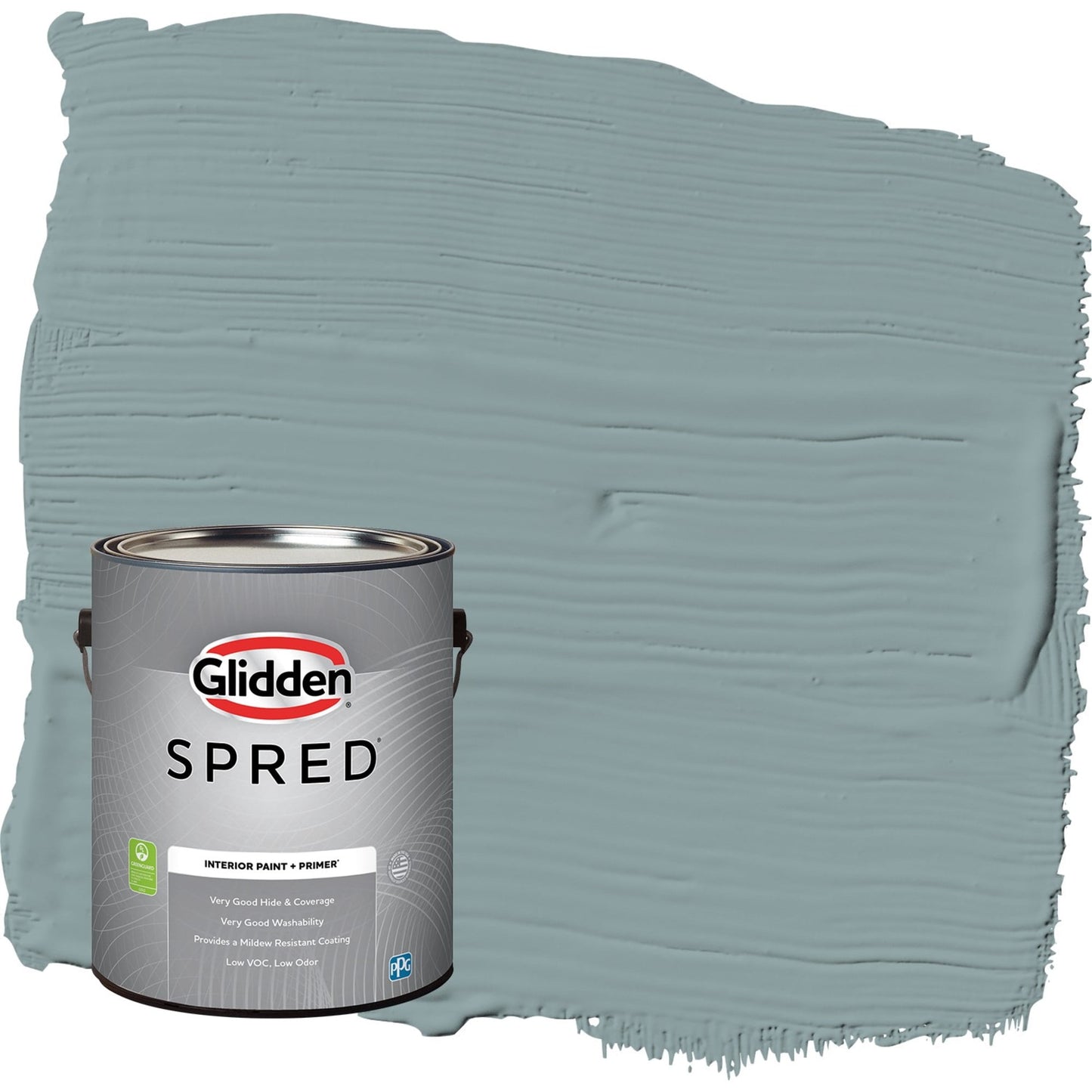 Glidden Spred Aqua Smoke / Blue, Eggshell Interior Paint with Primer, 1 Gallon
