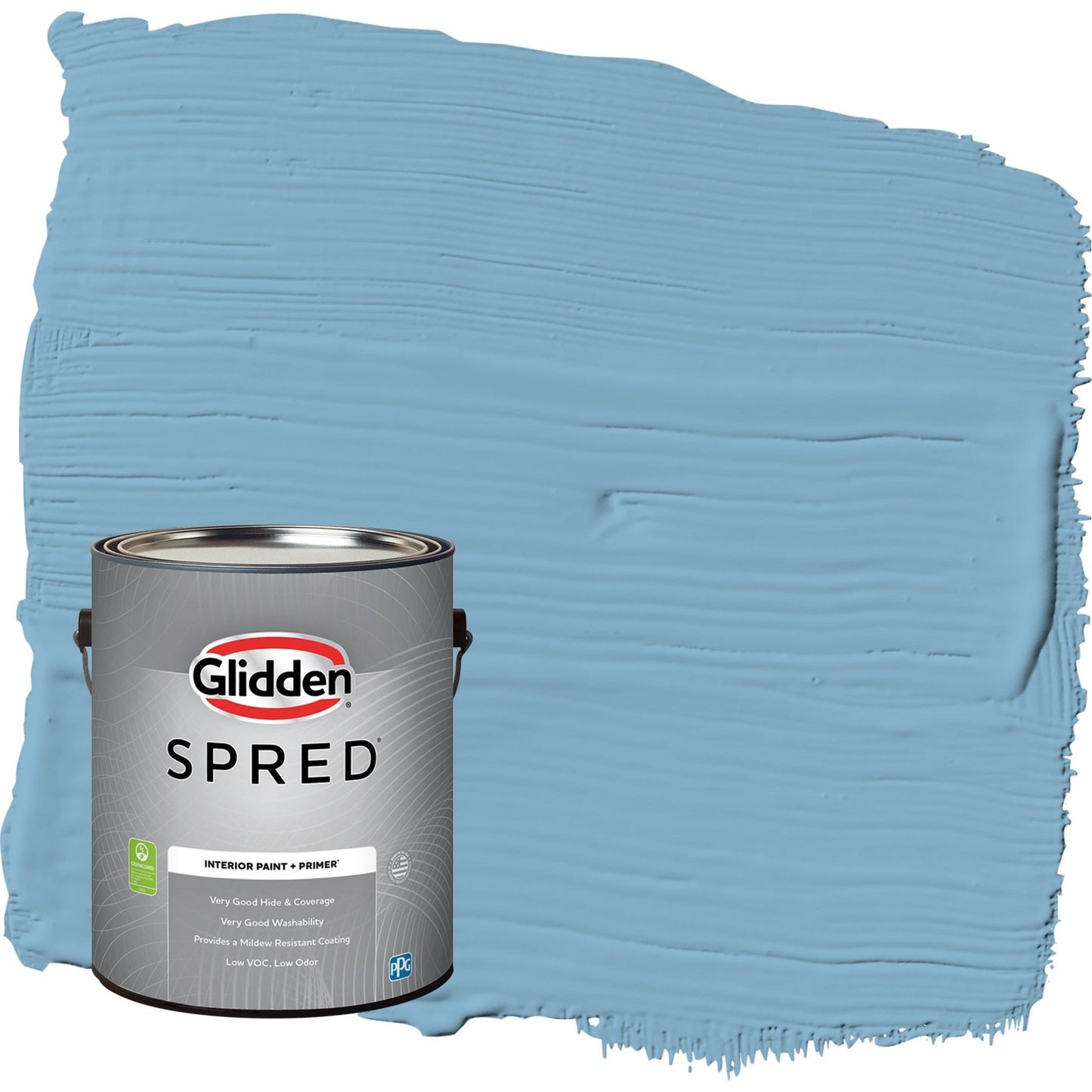 Glidden Spred Arabella / Blue, Flat Interior Paint with Primer, 1 Gallon