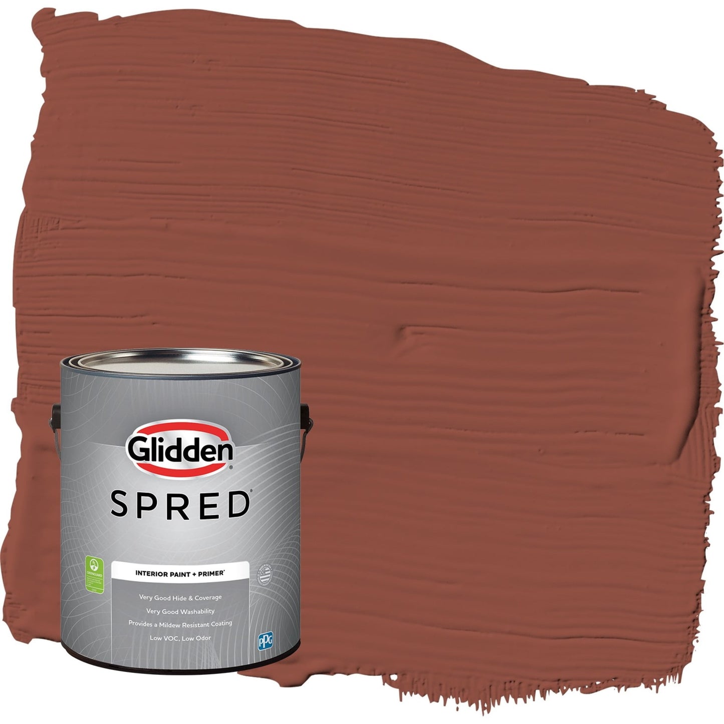 Glidden Spred Baked Bean / Red, Eggshell Interior Paint with Primer, 1 Gallon