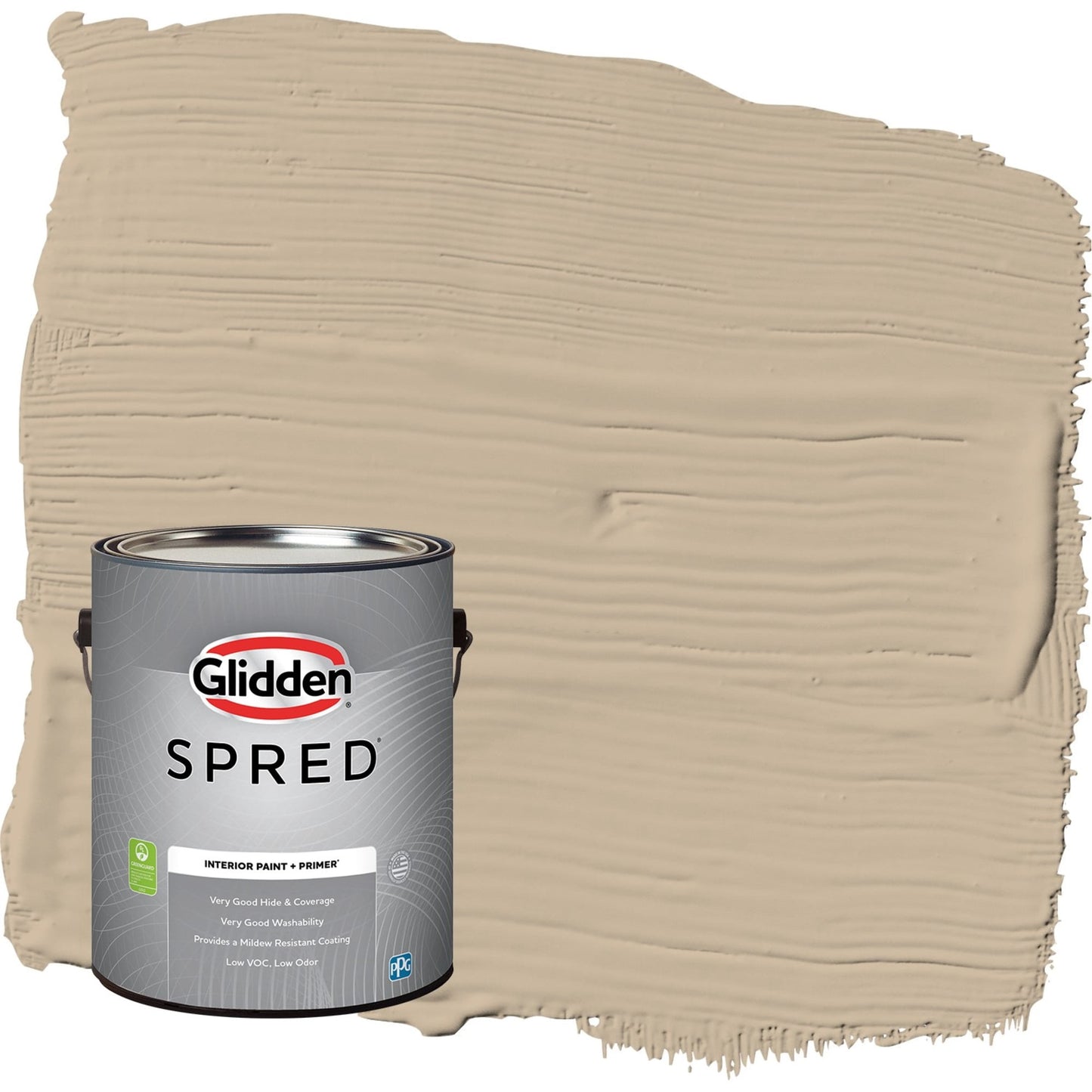 Glidden Spred Best Beige / Beige, Eggshell Interior Paint with Primer, 1 Gallon
