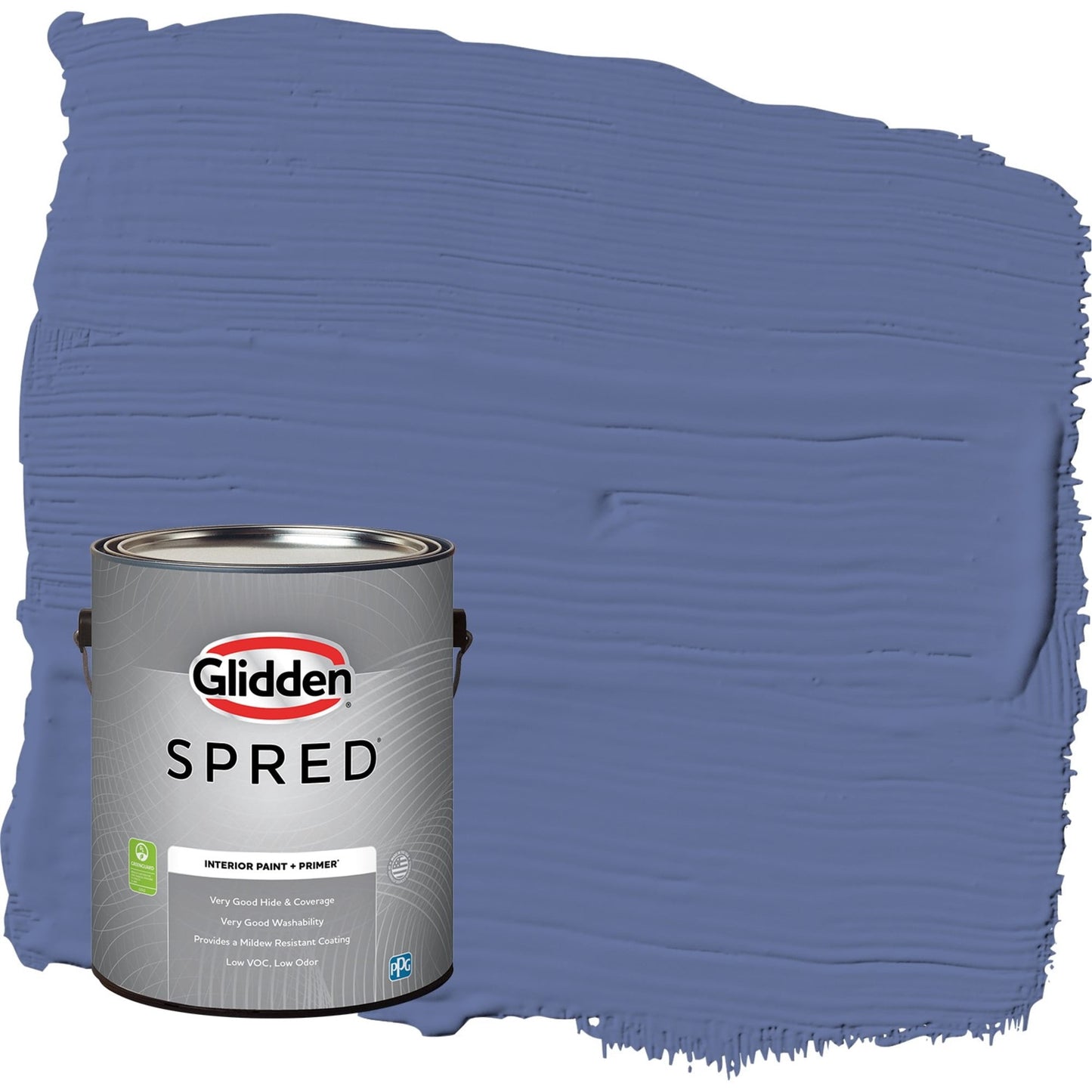 Glidden Spred Blueberry Patch / Blue, Flat Interior Paint with Primer, 1 Gallon
