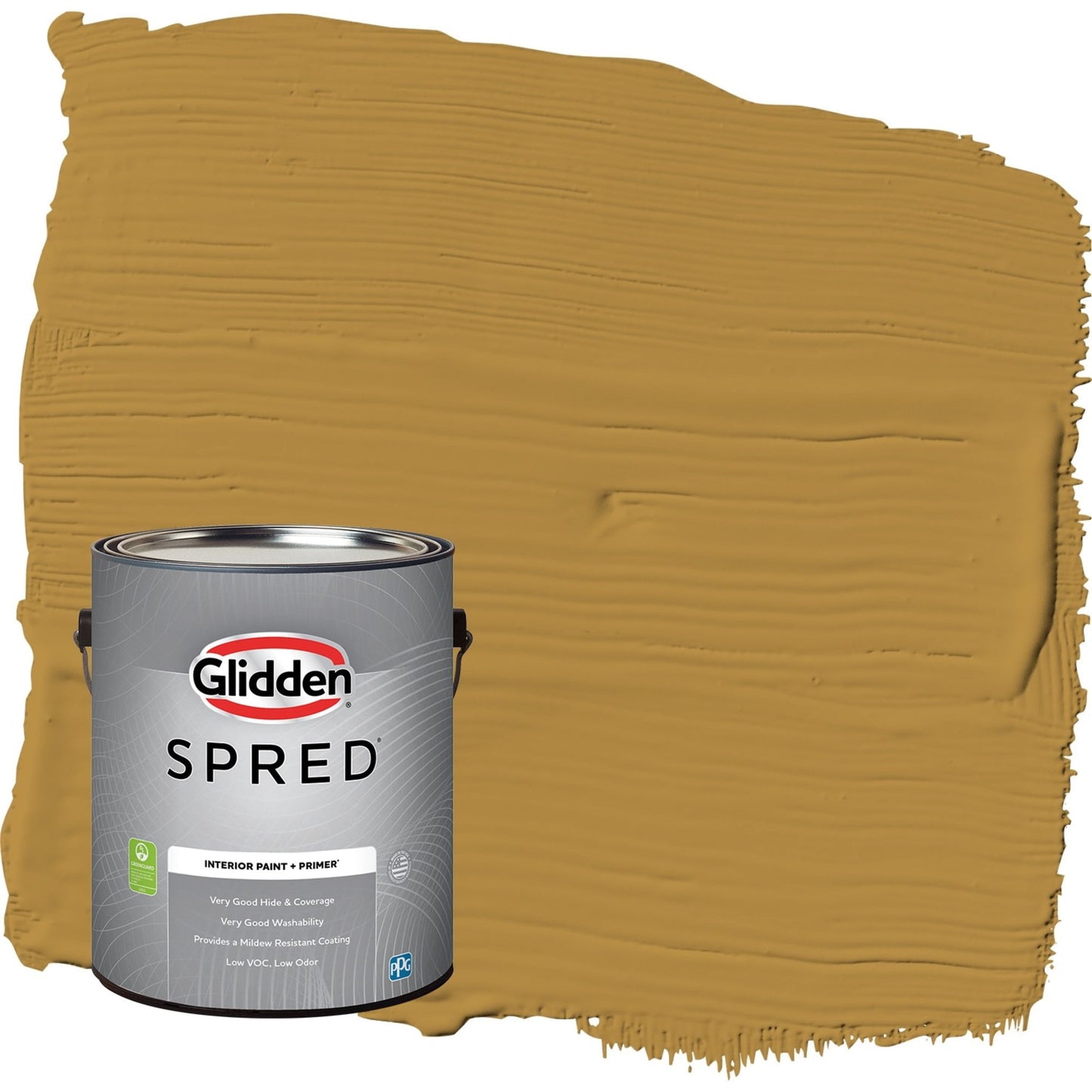 Glidden Spred Butterscotch Ripple / Yellow, Eggshell Interior Paint with Primer, 1 Gallon