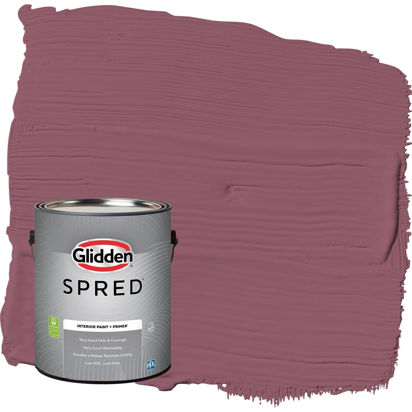 Glidden Spred Cabernet / Purple, Semi-Gloss Interior Paint with Primer, 1 Gallon