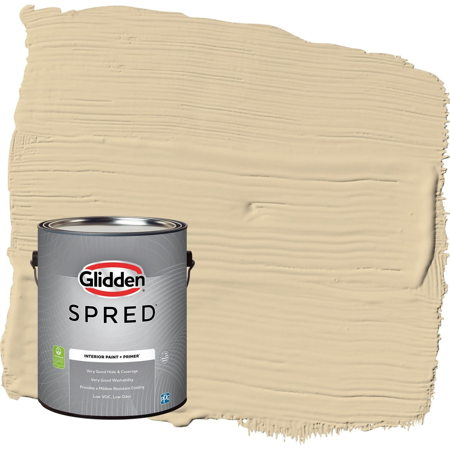 Glidden Spred Cookie Dough / Beige, Eggshell Interior Paint with Primer, 1 Gallon