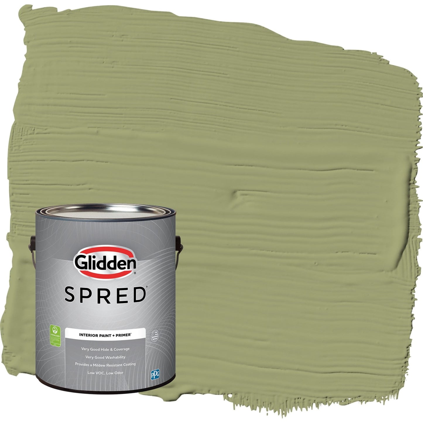 Glidden Spred Dill / Green, Eggshell Interior Paint with Primer, 1 Gallon